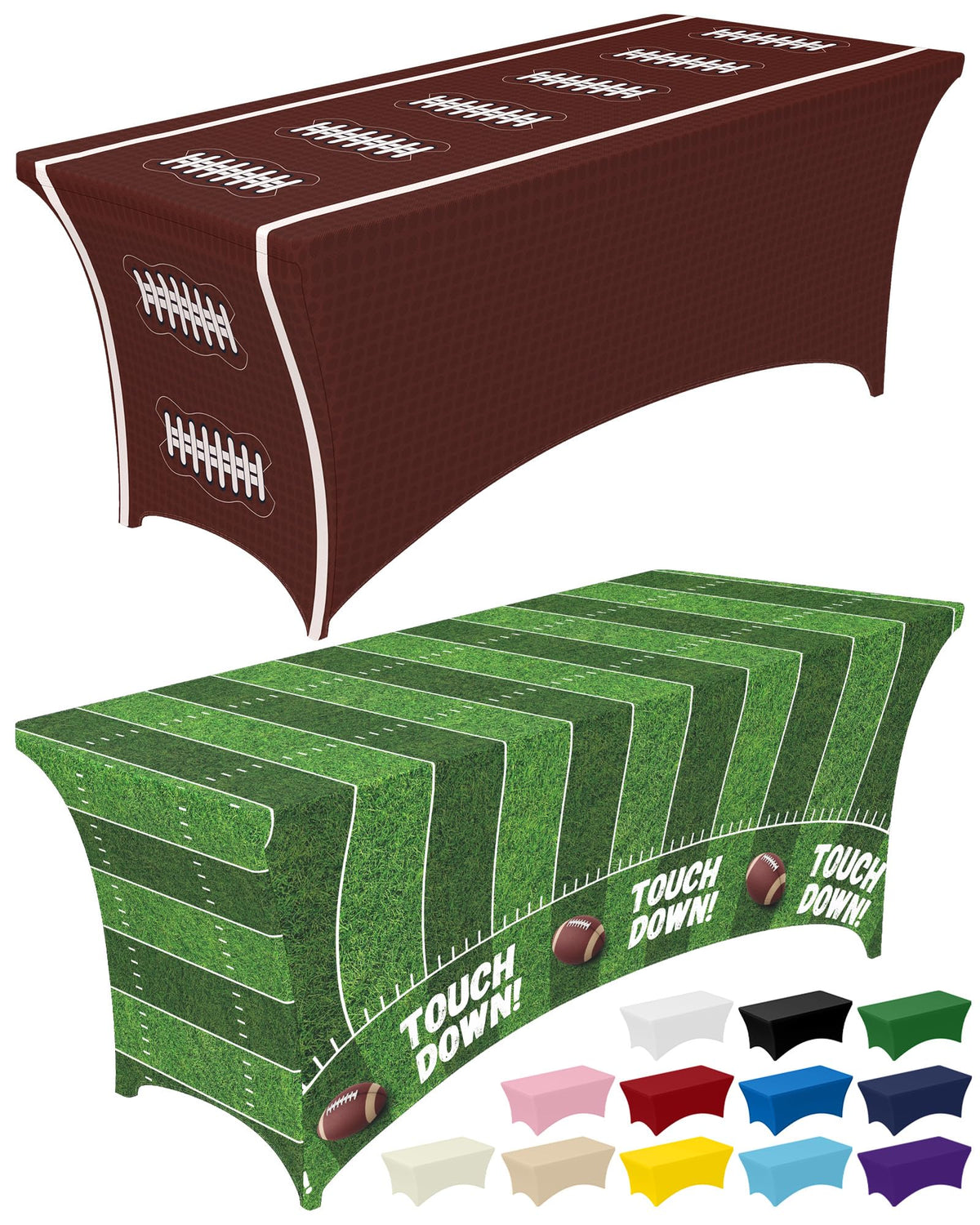 Pureegg Football Party Decorations Spandex Tablecloth 6ft - Pureegg Official Imagery - 1