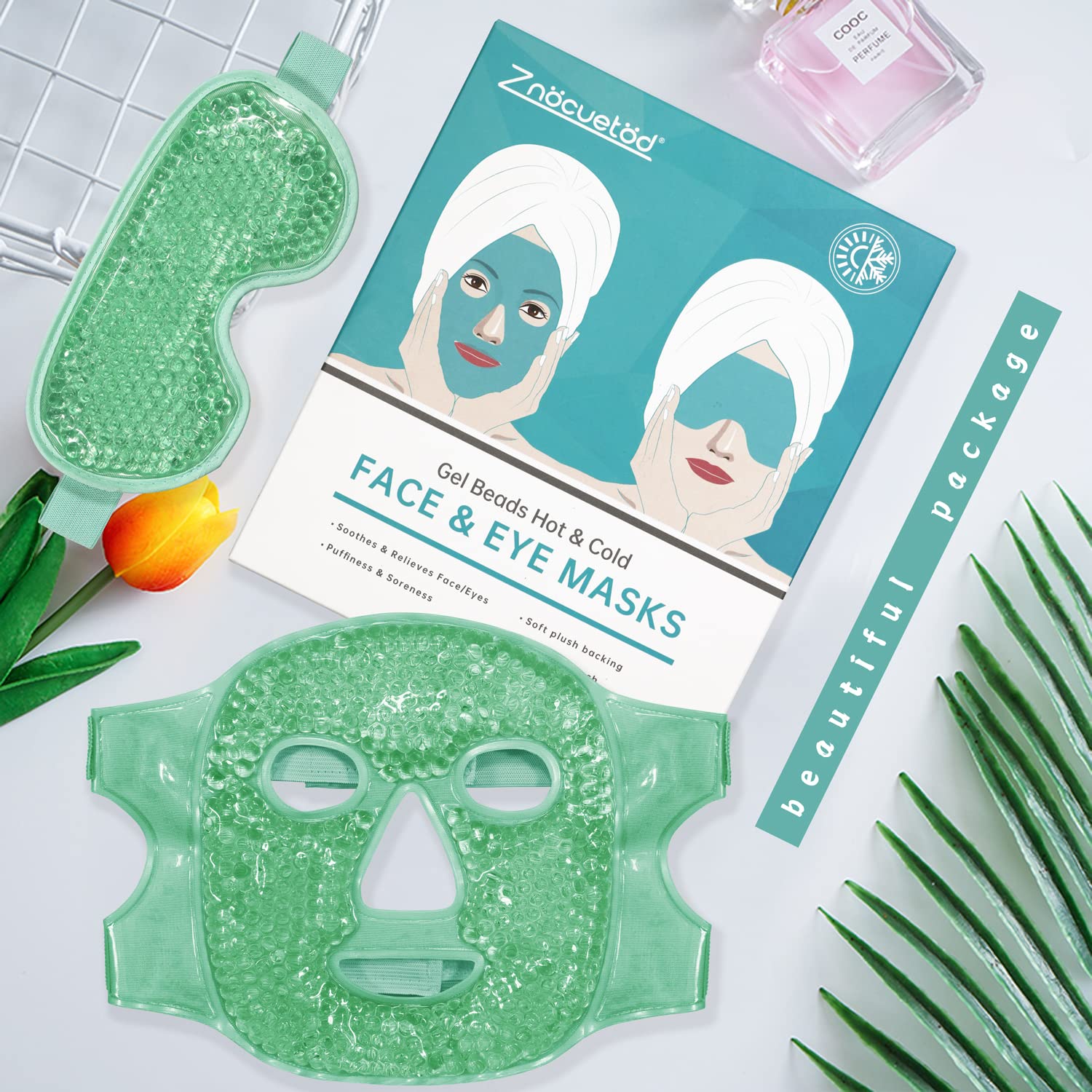 ZNÖCUETÖD Ice Pack Mask for Face & Eye – Hot Cold