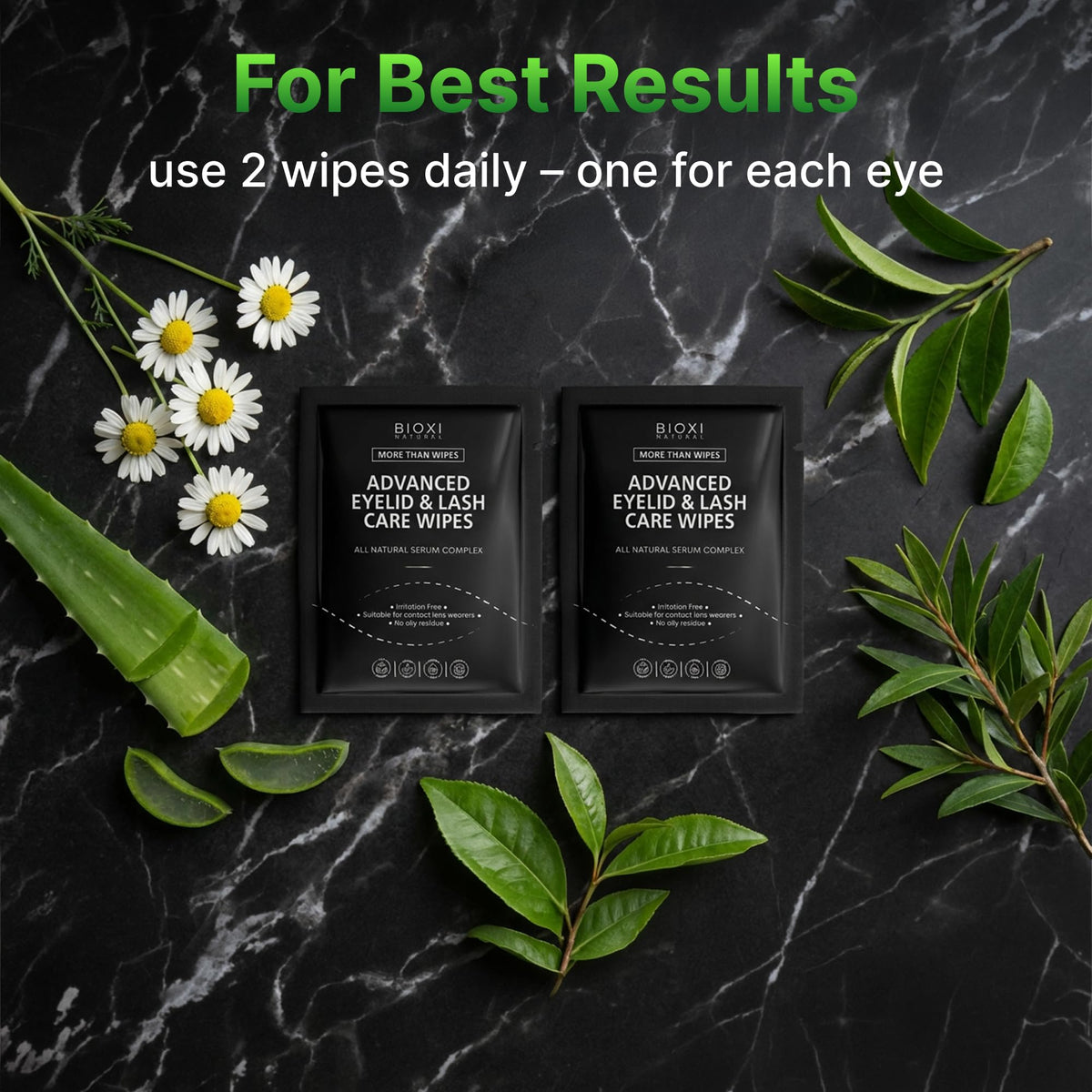 Eyelid Lash Cleansing Serum 60 Wipes for Itchy Stye Eye - BIOXI Official Imagery - 7