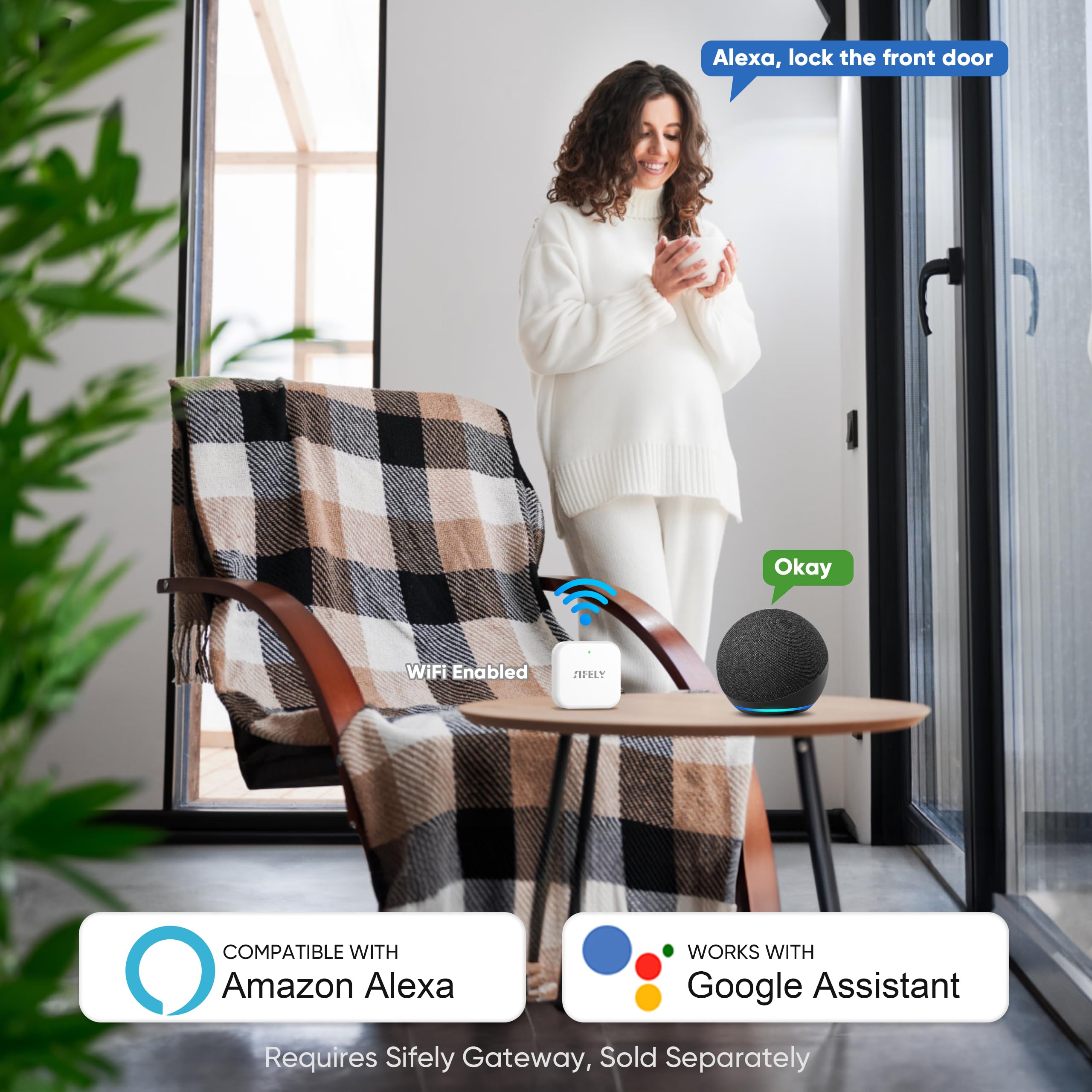 Sifely Fingerprint Smart Door Lock with Handle & Keypad – No More - Sifely Official Product View 5