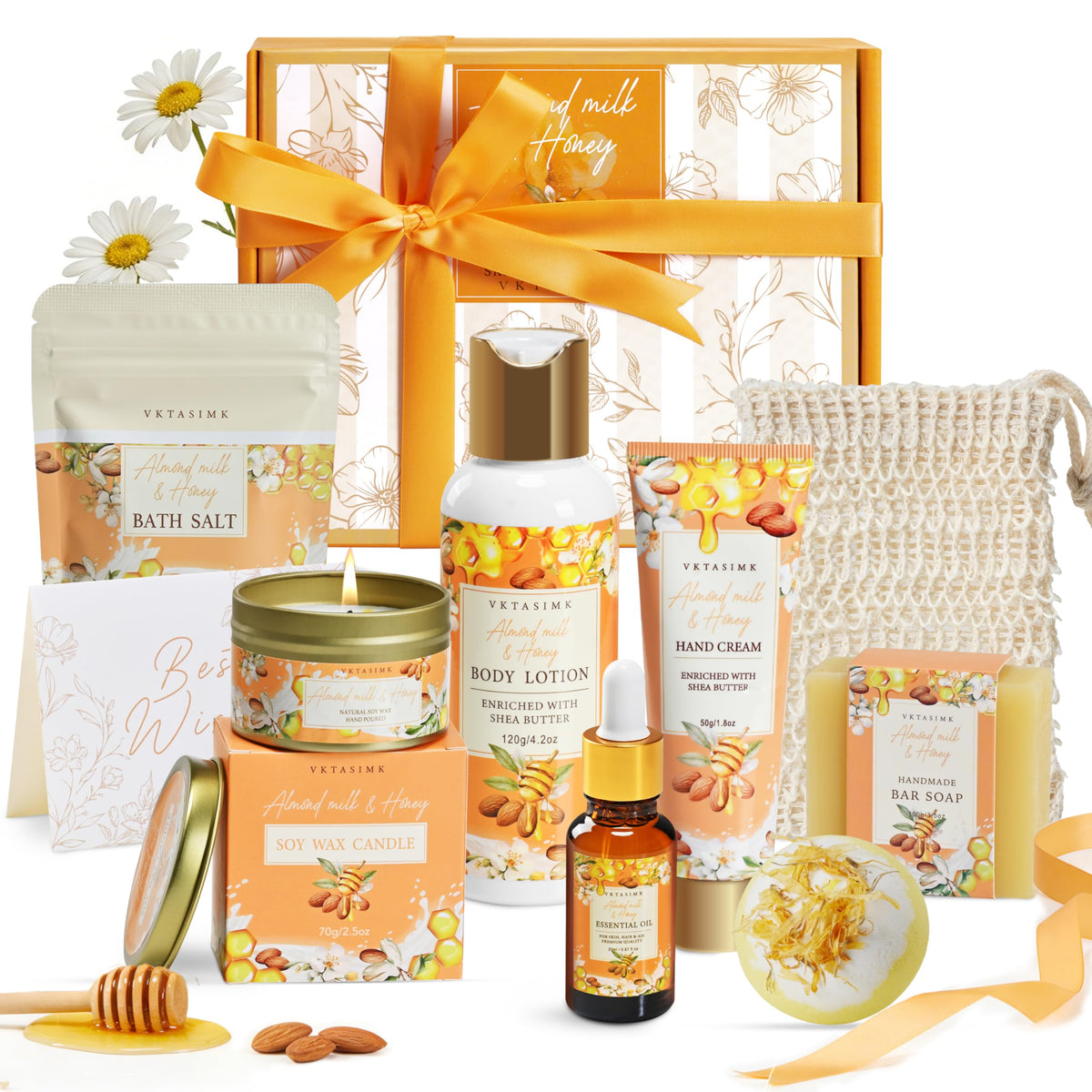 Gifts for Women Birthday Almond Milk Honey Relaxing Home Spa - VKTASIMK Official Imagery - 2