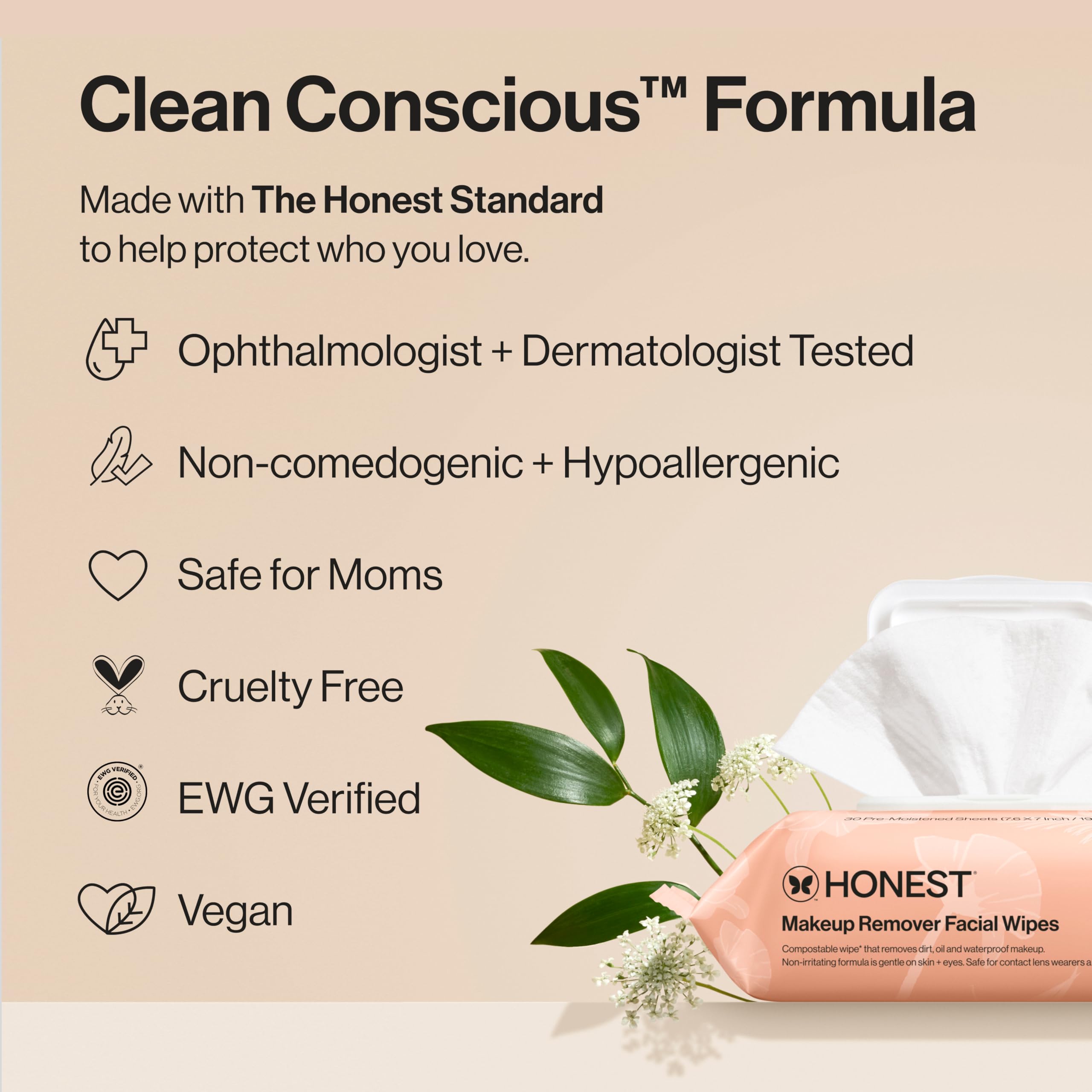 Elefair Tech Honest Beauty Cleansing Makeup Remover Facial Wipes, Fragrance - - Elefair Tech Official Product View 6