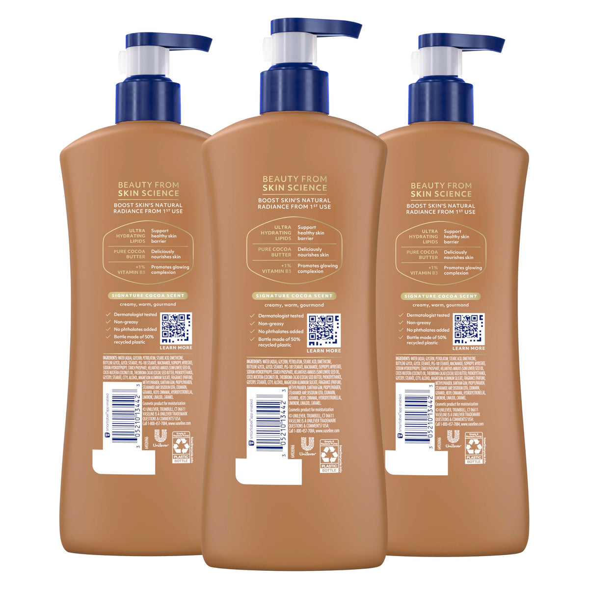 Vaseline Cocoa Radiant Body Lotion for Dry Skin Cocoa Butter - Vaseline Official Imagery - 3