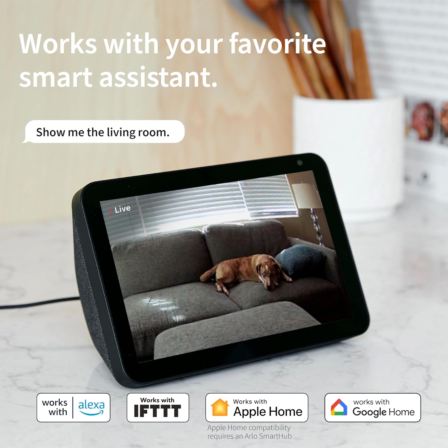 Elefair Arlo Essential Security Camera HD indoor pet and baby monitor, second generation with wide-angle lens and night vision.