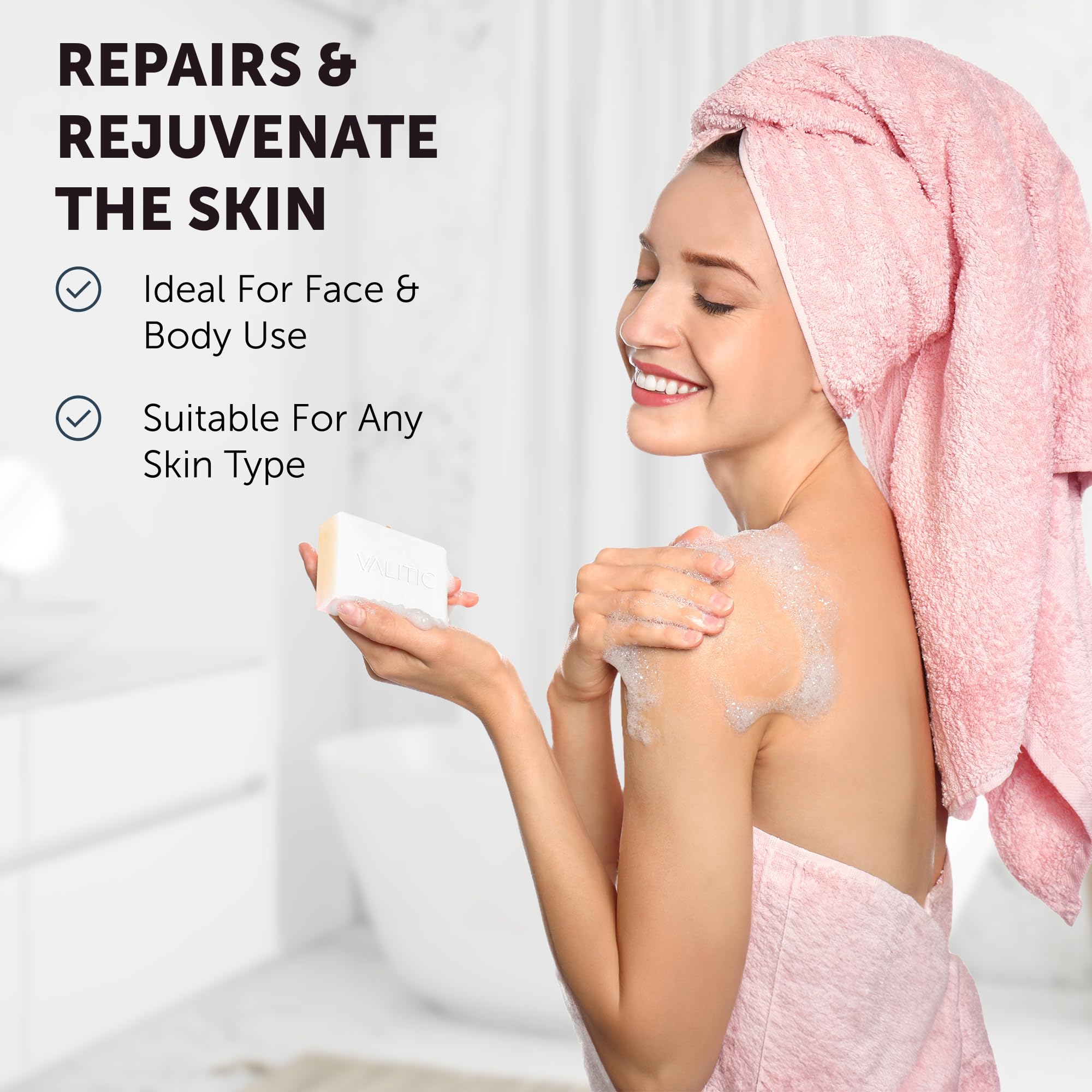 VALITIC Snail Mucin Kojic Acid Soap Bar Anti Aging Tone - VALITIC Official Imagery - 7