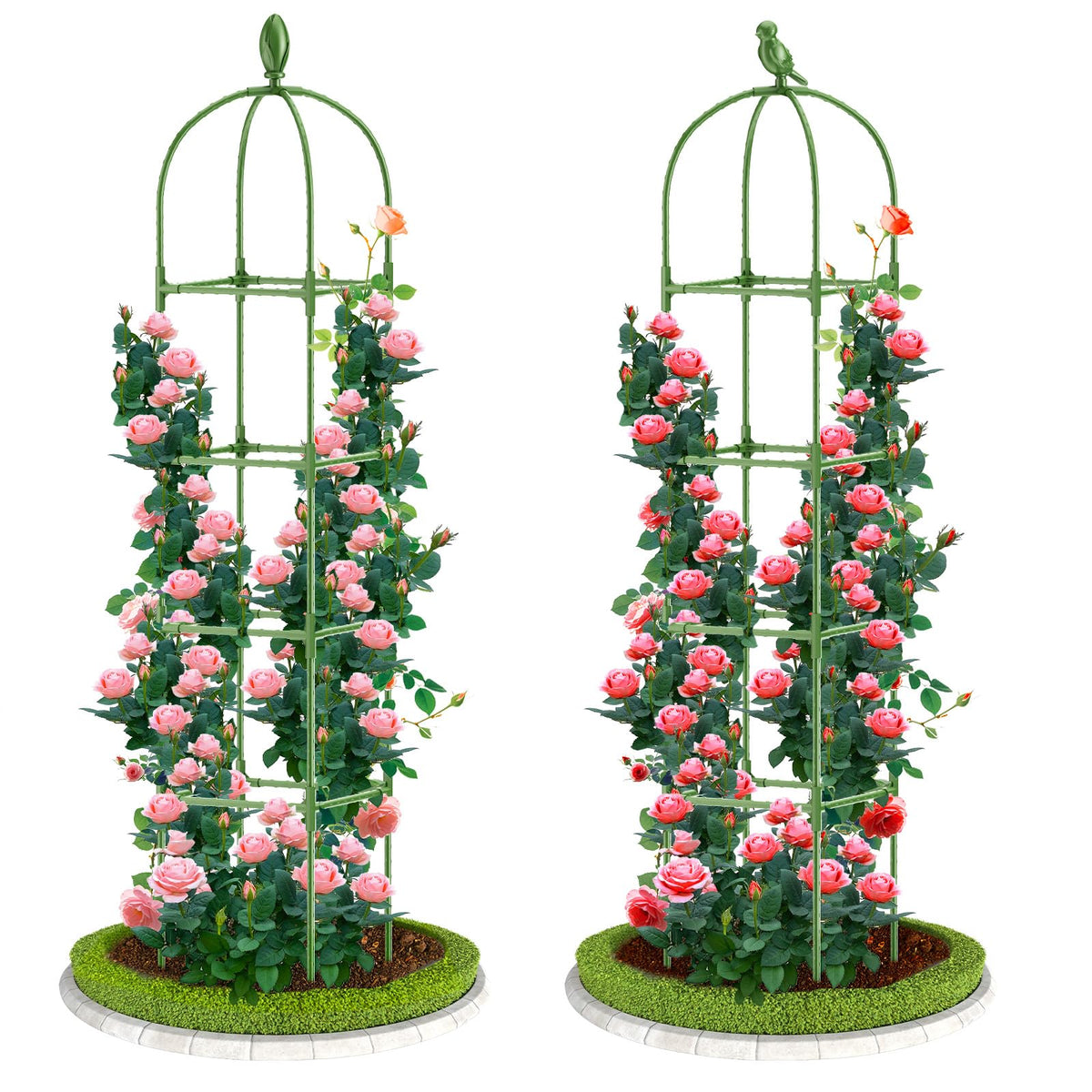 2 Pack Garden Obelisk Trellis 70IN Tall Plant Support for - Laodier Official Imagery - 2