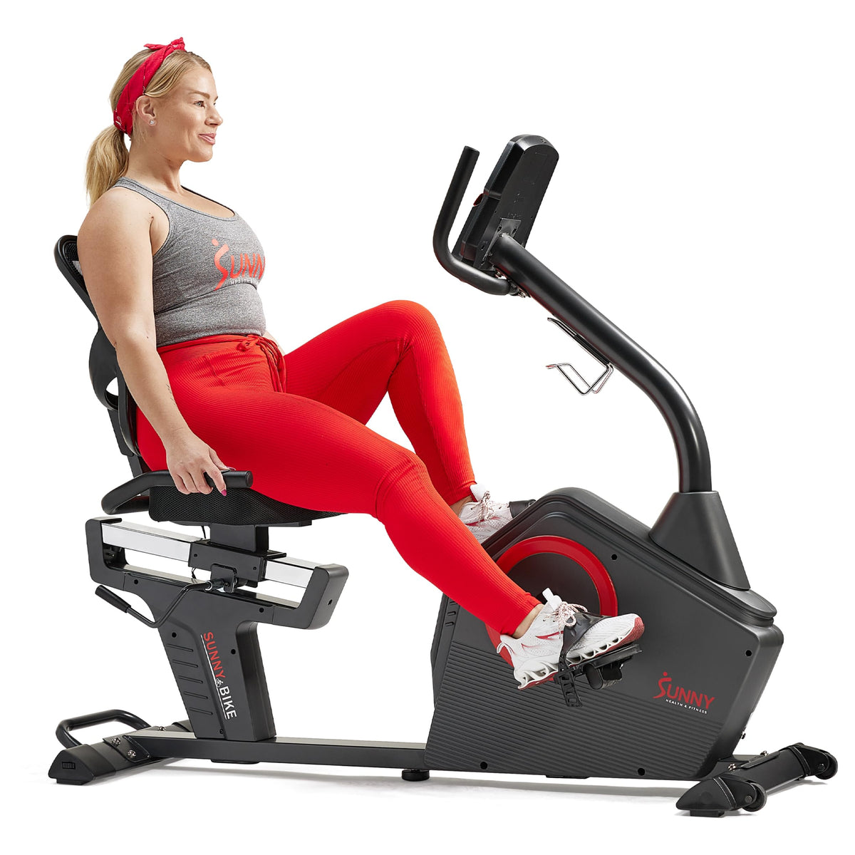 Sunny Health Fitness Smart Recumbent Bike for Indoor Low - Sunny Health & Fitness Official Imagery - 1