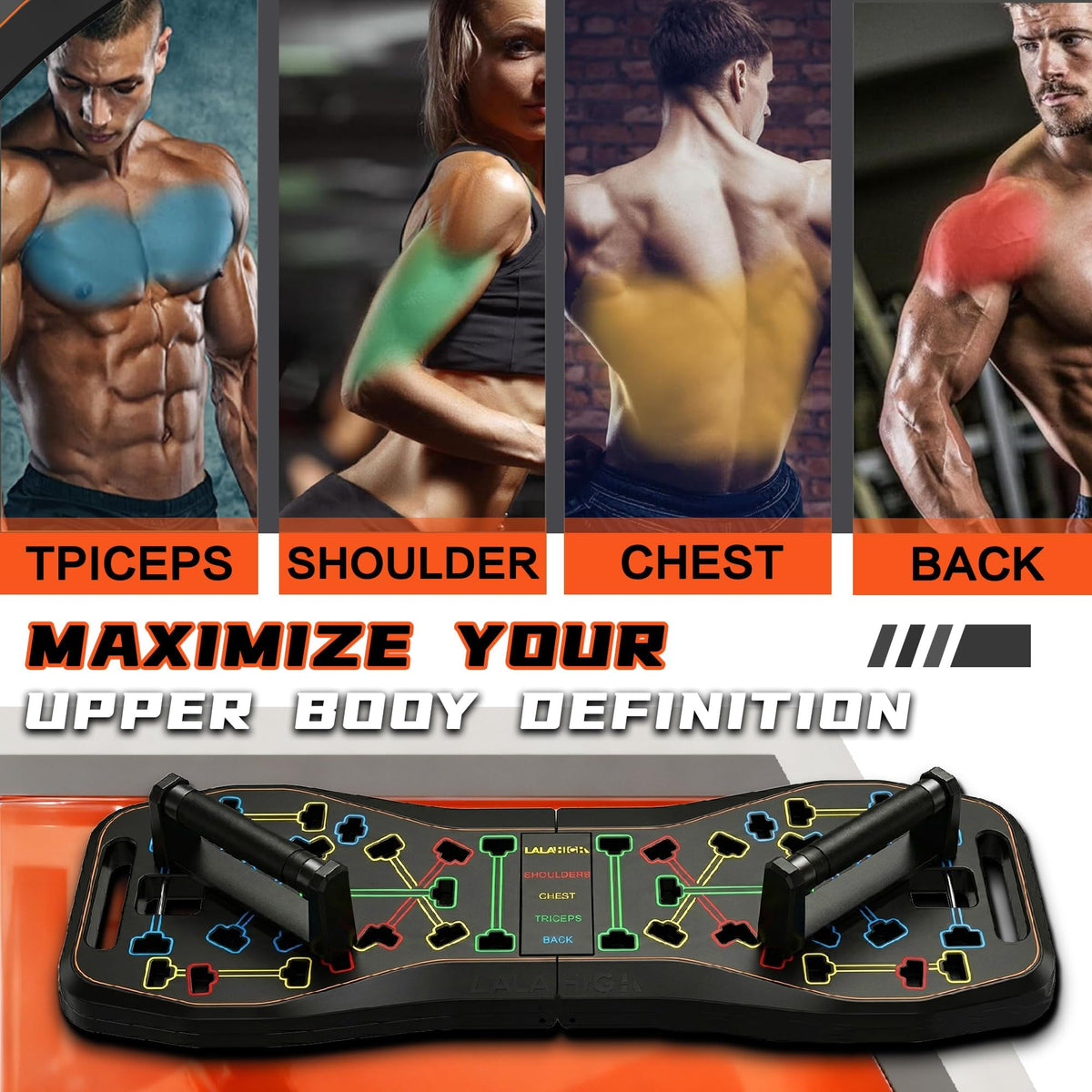 Upgraded Push Up Board 36 in 1 Home Gym Equipment with Ab - LALAHIGH Official Imagery - 4