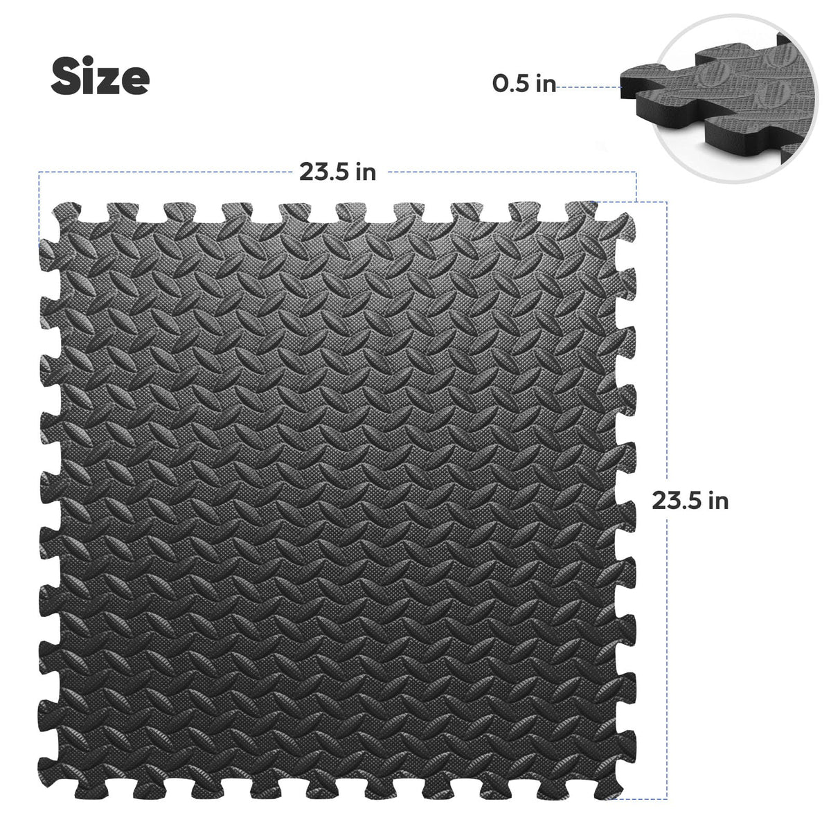 12 Pack 48 sqft Home Gym Mat Puzzle Exercise Mat EVA - Nazhura Official Imagery - 3