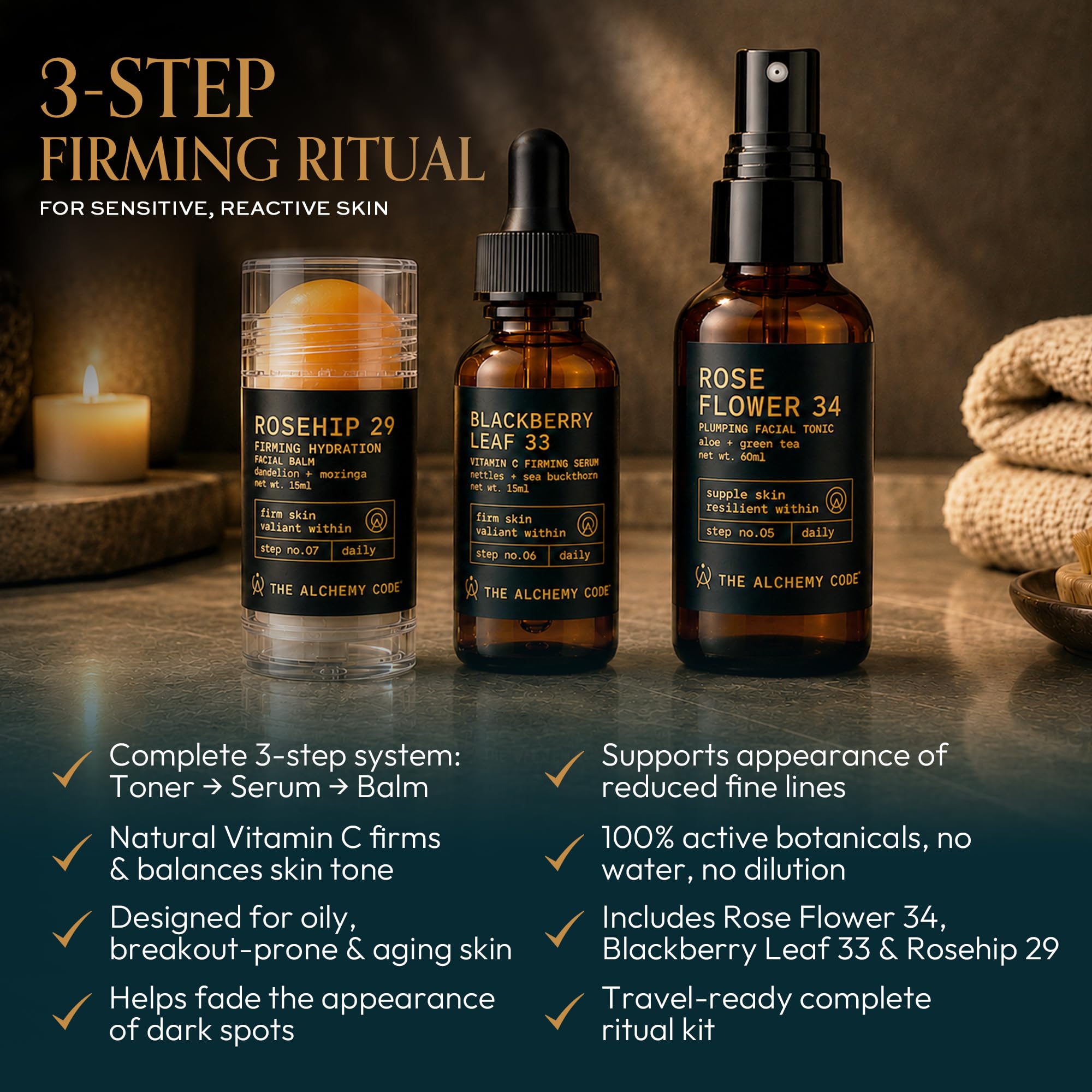 Valiant System Hydration 3-Step Botanical Skincare Ritual - The Alchemy Code