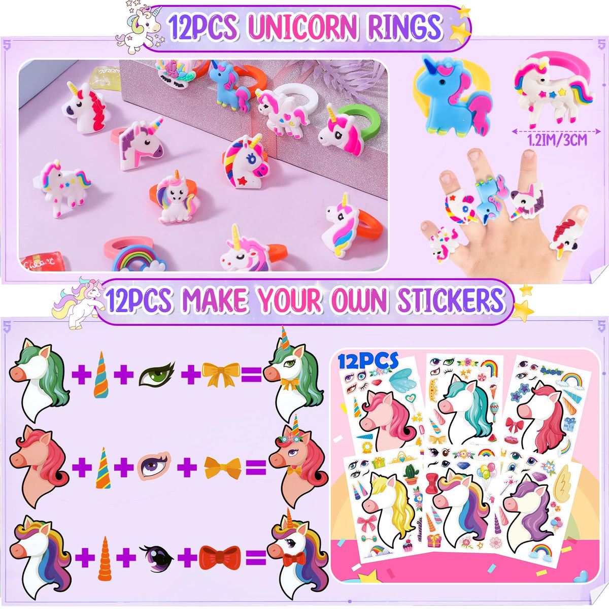 184Pcs Unicorn Party Favors Unicorn Birthday Party Supplies - Winrayk Official Imagery - 5