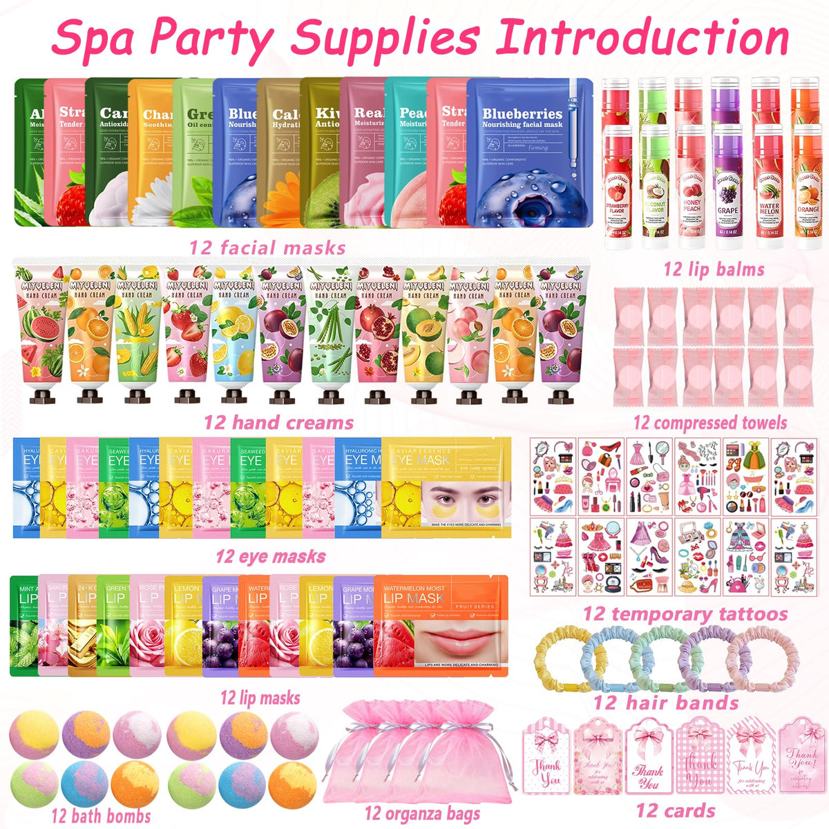 132 PCS Spa Party Supplies for Girls Spa Party Favors - SSGP Official Imagery - 3