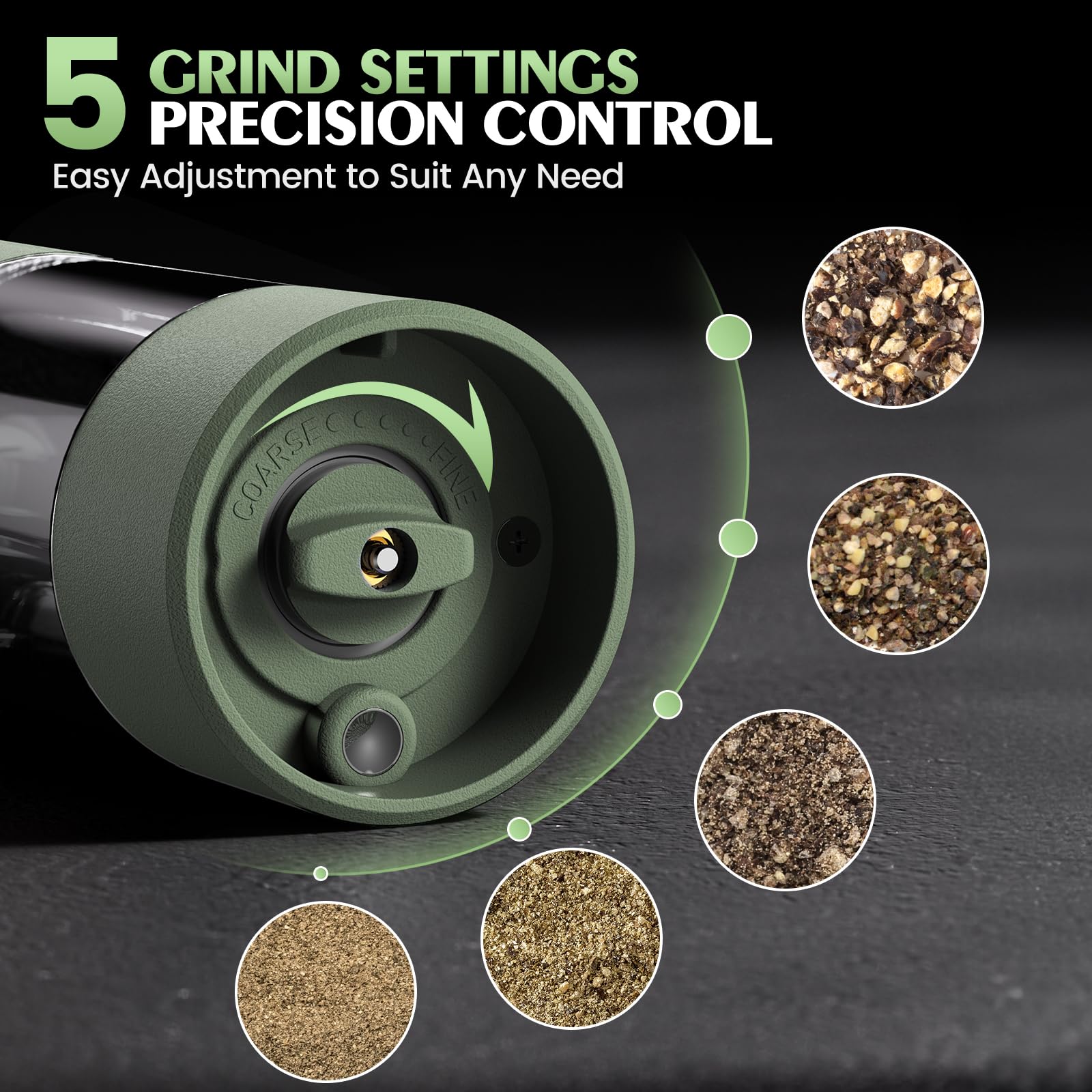 ioion Salt and Pepper Grinder Set Mom Gifts, Electric Automatic G - ioion Official Product View 3