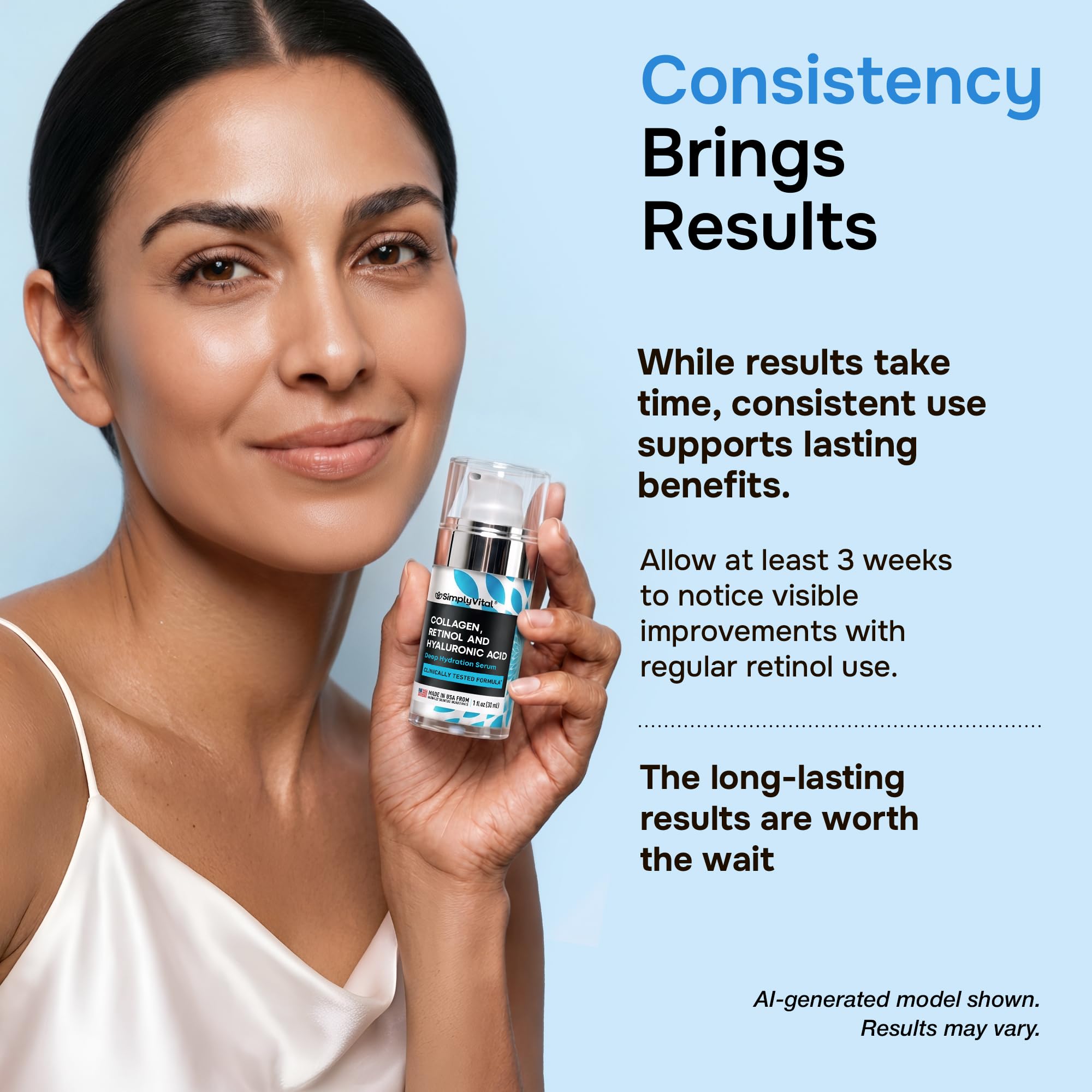 SimplyVital Retinol Collagen Face Serum - Anti Aging Moisturizer & 1 fl oz - SimplyVital Official Product View 8