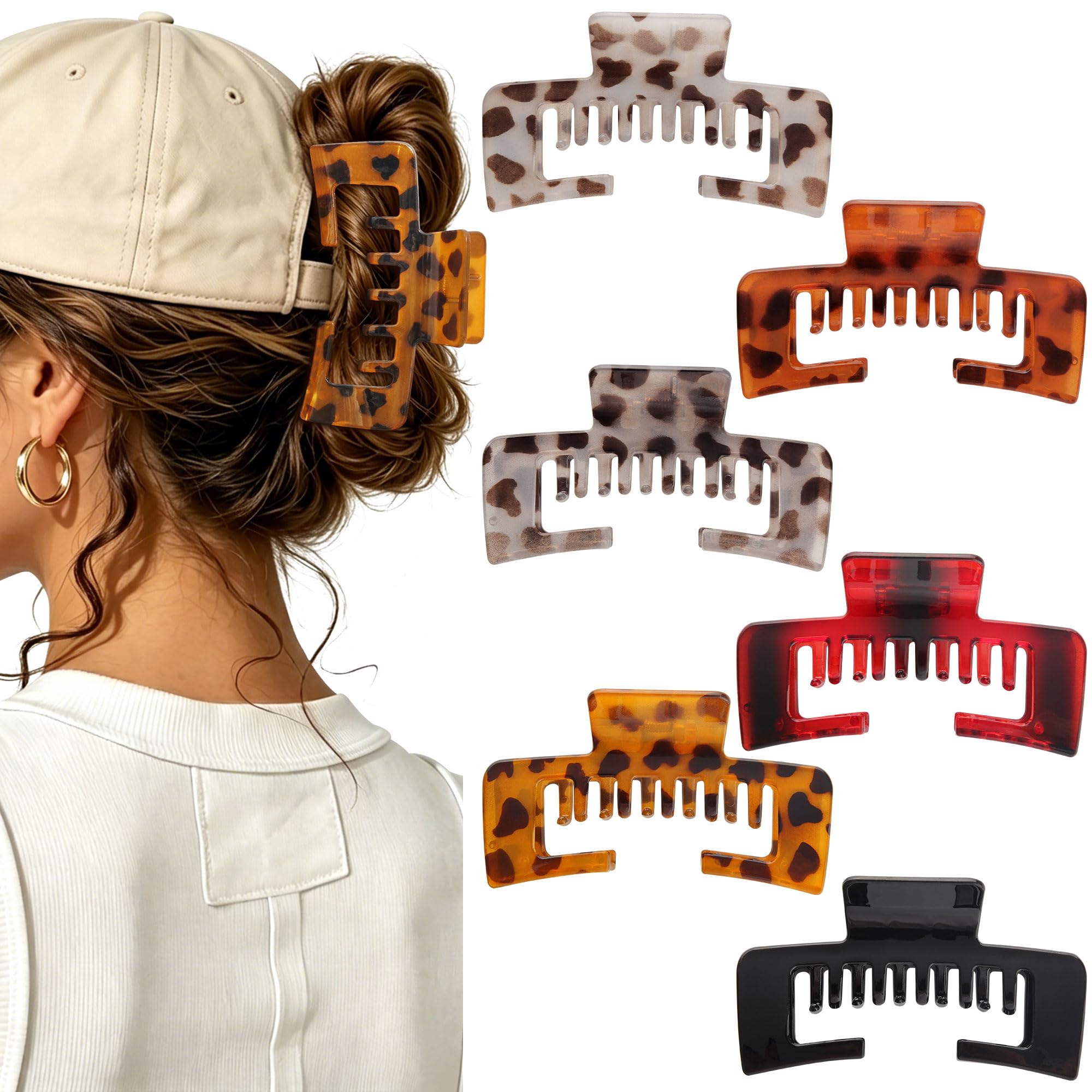 CHLINS 6 Pcs Hat Friendly Claw Clip for Baseball Caps, Trucker Claw Ha - View 9
