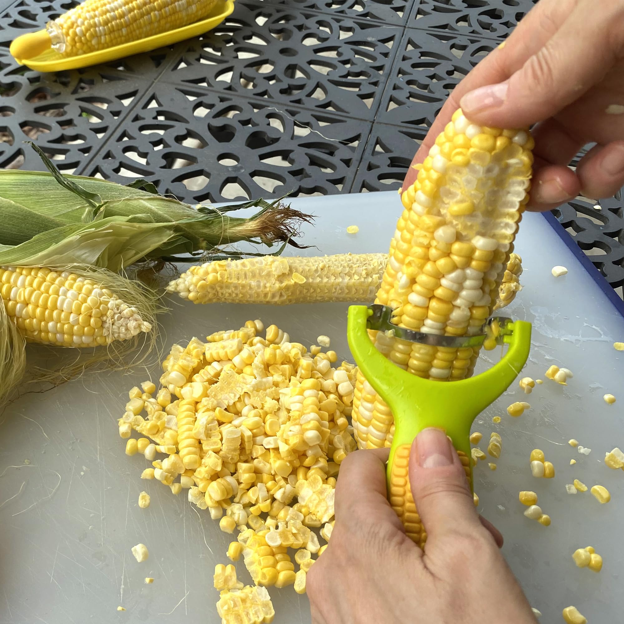R&M Corn Stripper, Corn Peeler with Stainless Steel Blade. Quickly and - View 2