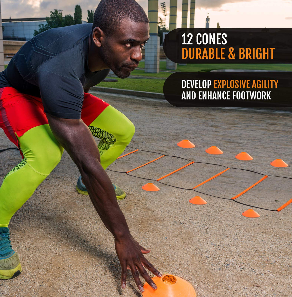 All in One Agility Ladder Agility Training Equipment - ALPHAWORX Official Imagery - 7