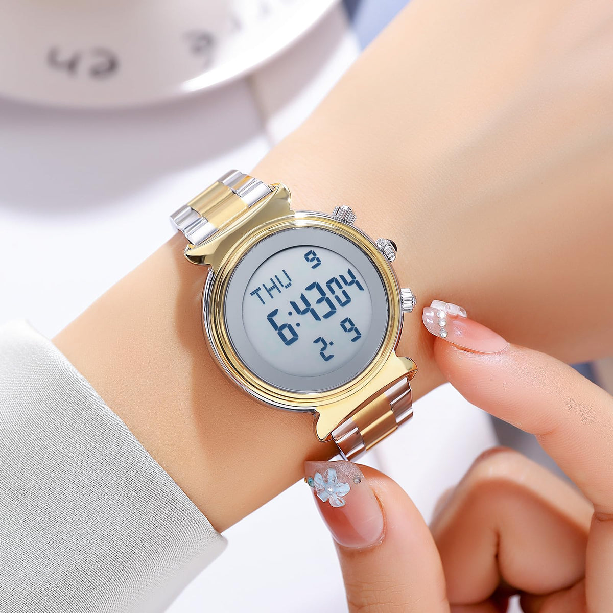 Gosasa Women s Digital Watch Stainless Steel Elegant - Gosasa Official Imagery - 6