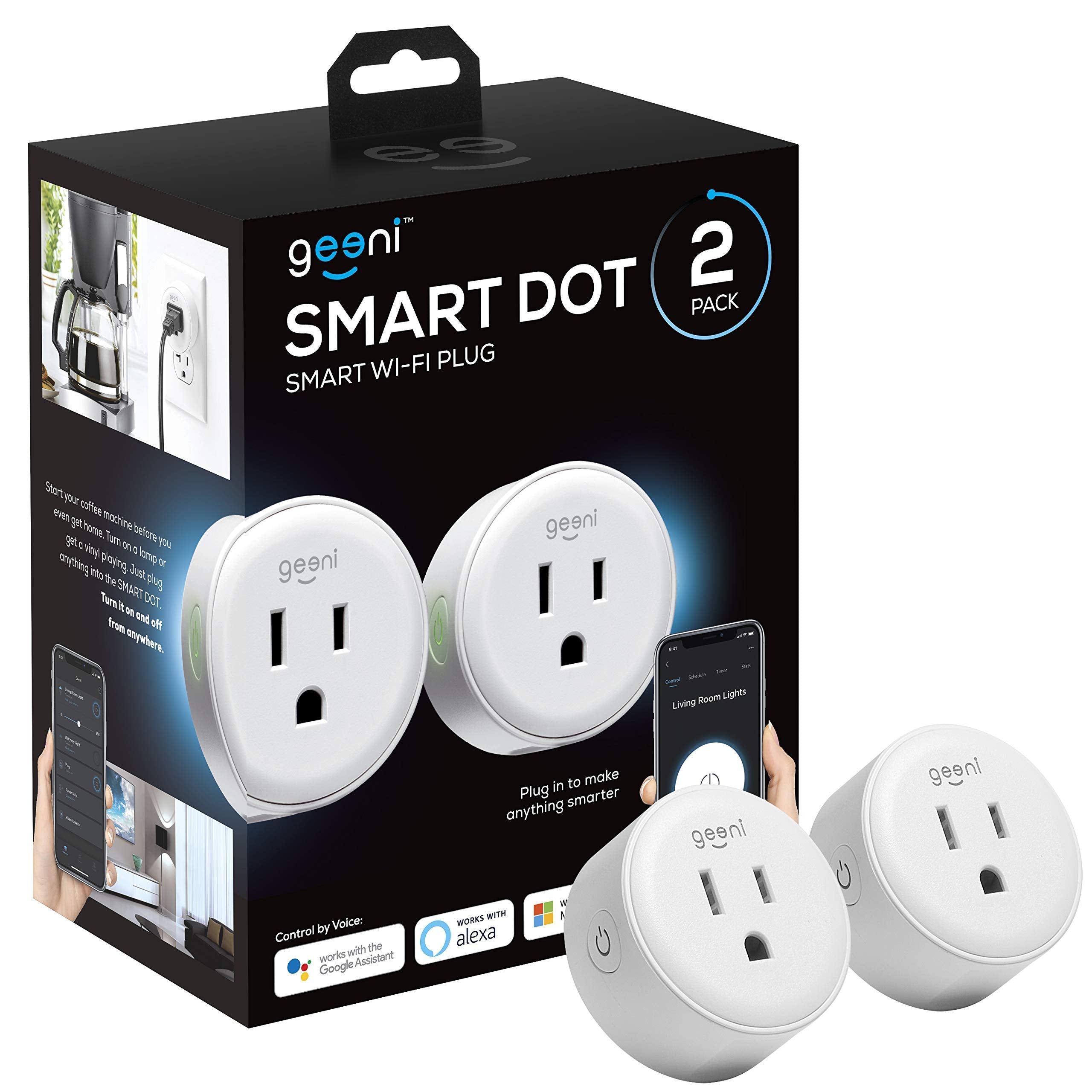 Geeni Dot Plug, 2.4 GHz Wi-Fi, Fire-Resistant, Schedule & Timer, - Geeni Official Product View 1