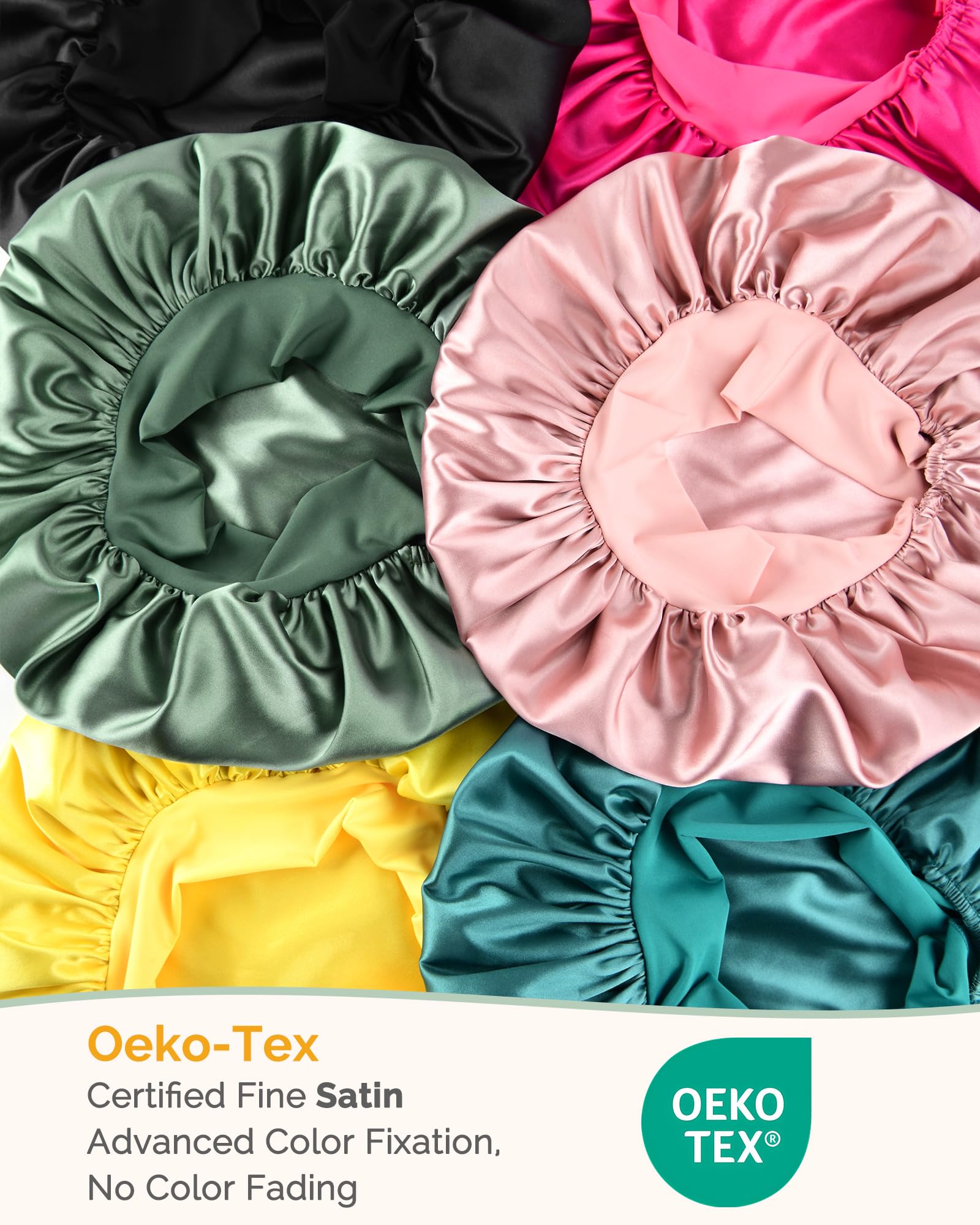 YANIBEST Adjustable Silk Bonnet for Sleeping Women Double Layer Satin Bonnet - YANIBEST Official Product View 6