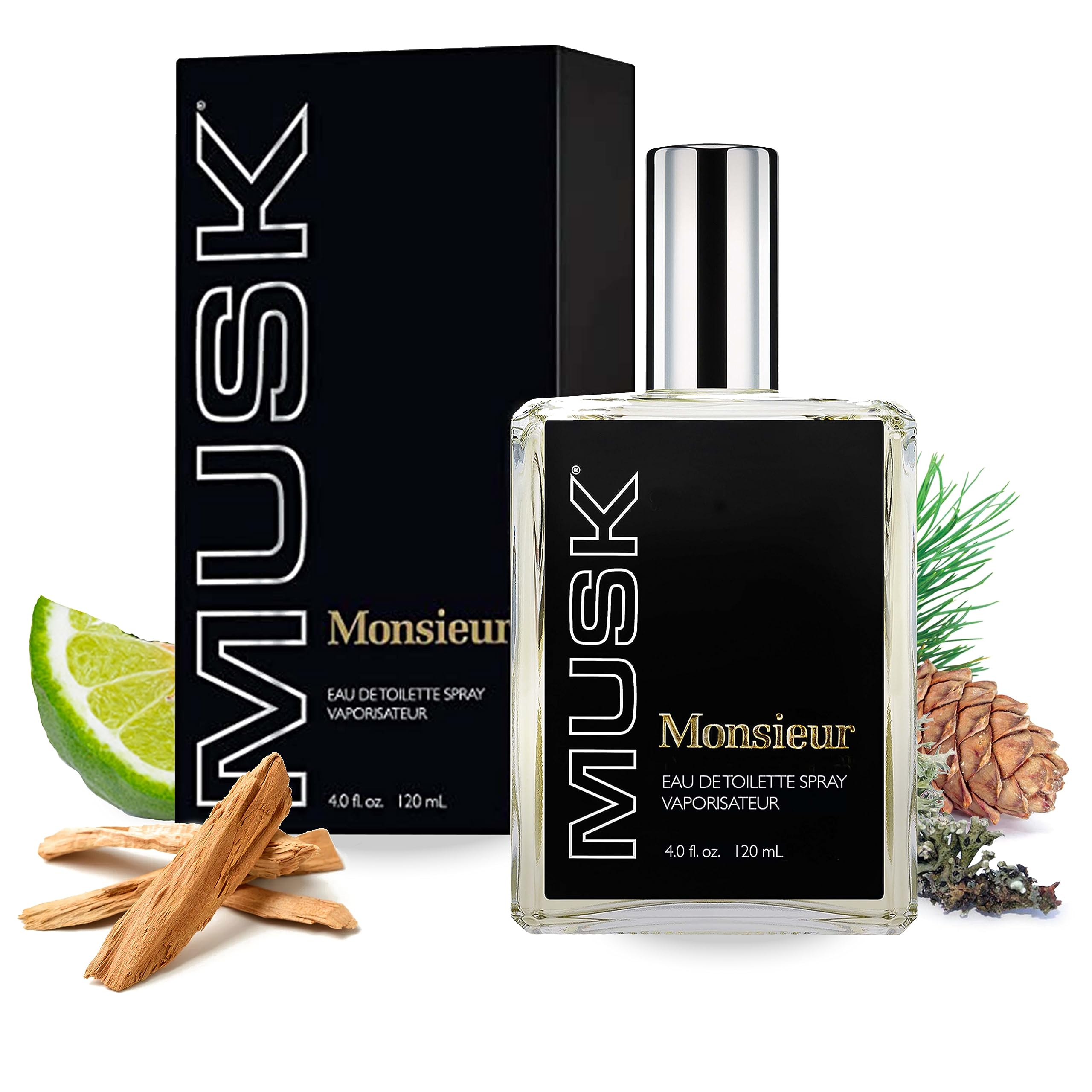 Dana Monsieur Musk EDT Spray Mens Fragrances 4 Oz - Product Imagery