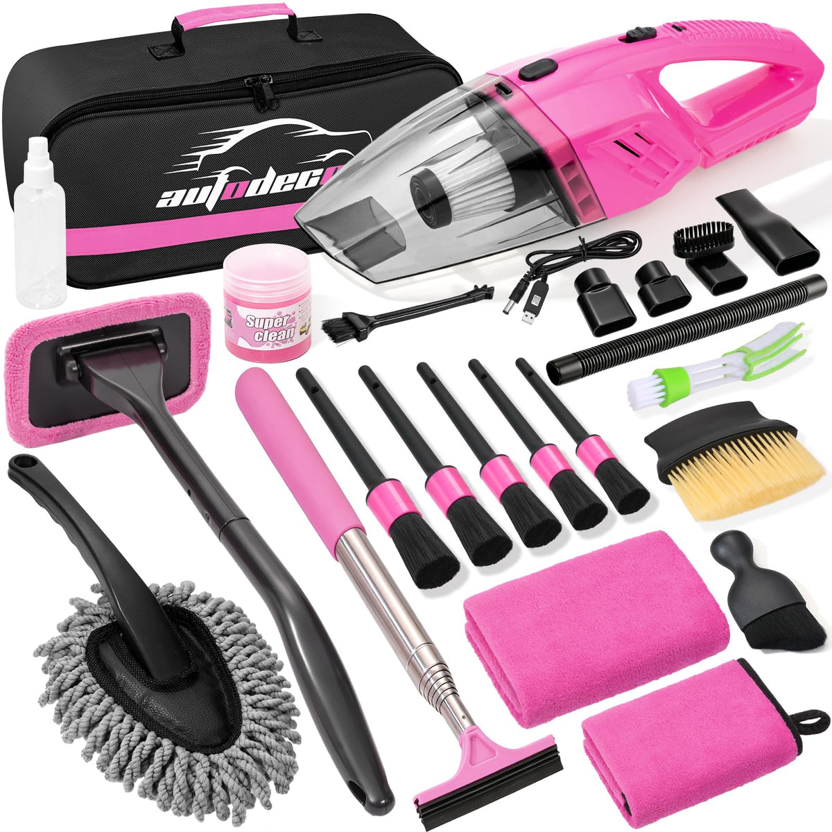 Car Cleaning Kit Car Interior Detailing Kit with 12000PA - AUTODECO Official Imagery - 1