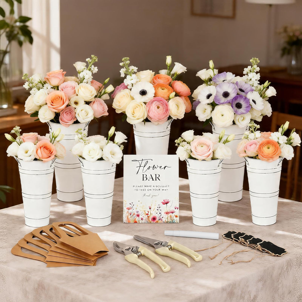 56 Pcs Flower Bar Supplies Kit Bloom Bar Set Includes Iron - SIYOMG Official Imagery - 7