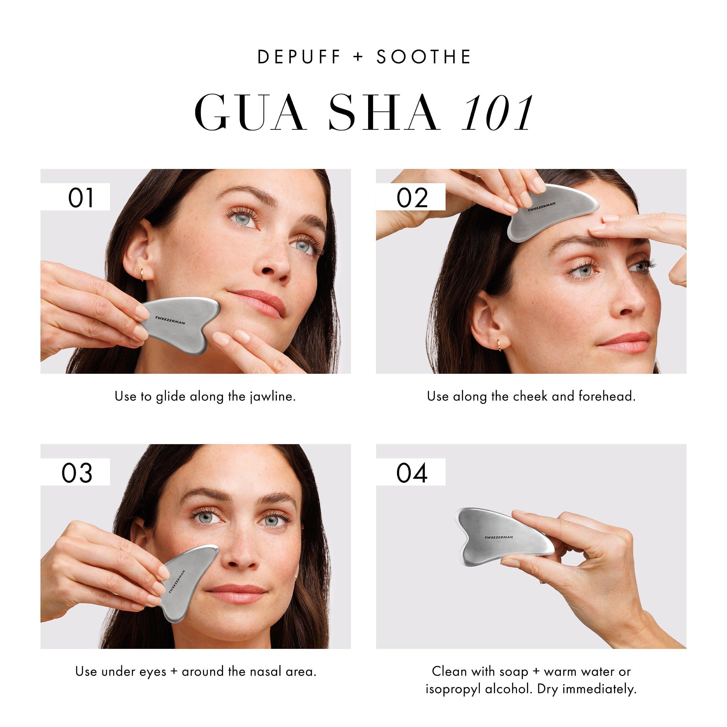 Tweezerman Gua Sha Stainless Steel