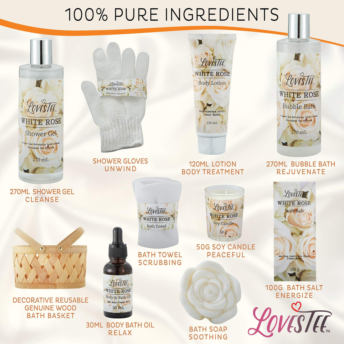 Christmas Gifts Bath Body Spa Gift Basket for Women Best - LOVESTEE Official Imagery - 3