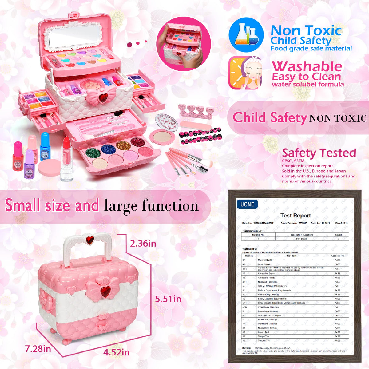 Kids Makeup Set for Girls Washable Princess Toys Birthday - Mrabbitoo Official Imagery - 8