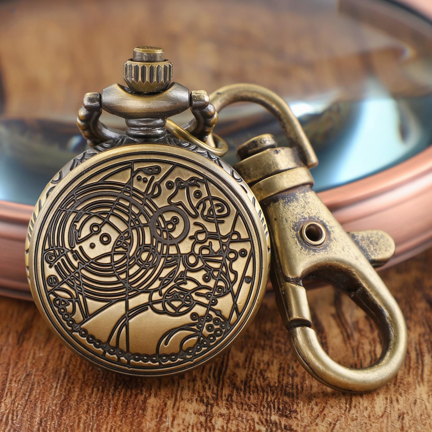 Tiong Vintage Quartz Pocket Watch – Keychain & Necklace