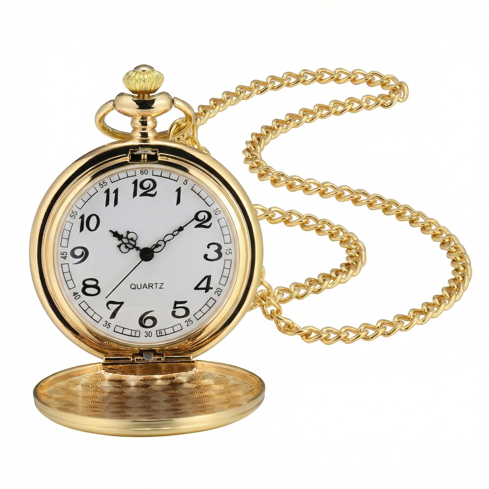 I-MART Smooth Vintage Pocket Watch with Chain - View 1