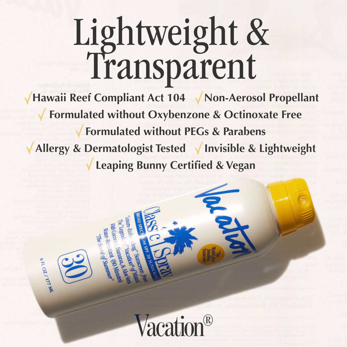 Vacation Classic SPF 30 Sunscreen Spray and Air Freshener - VACATION Official Imagery - 6