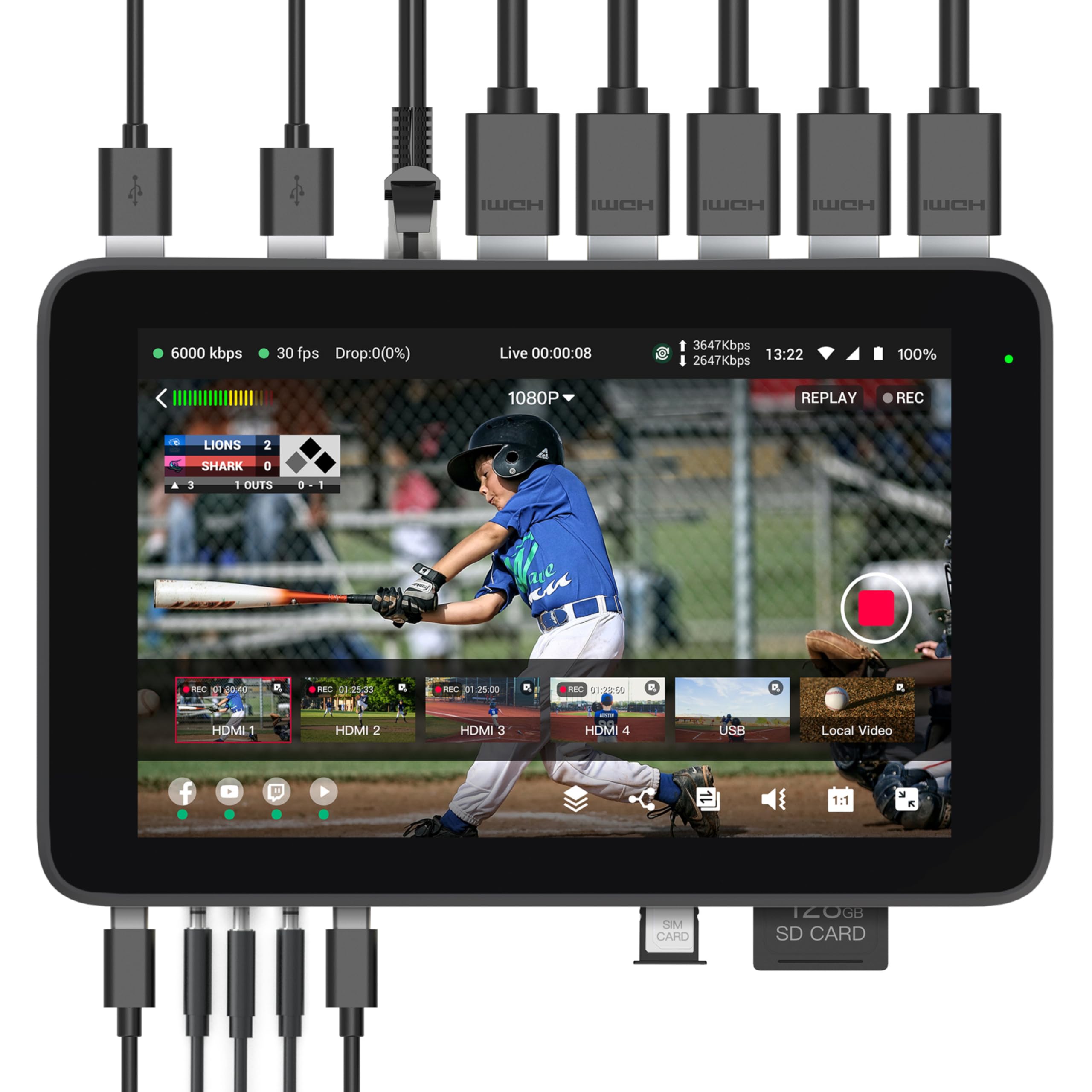 YoloBox Ultra, Horizontal/Vertical NDI Live Streaming Equipment - Product Imagery