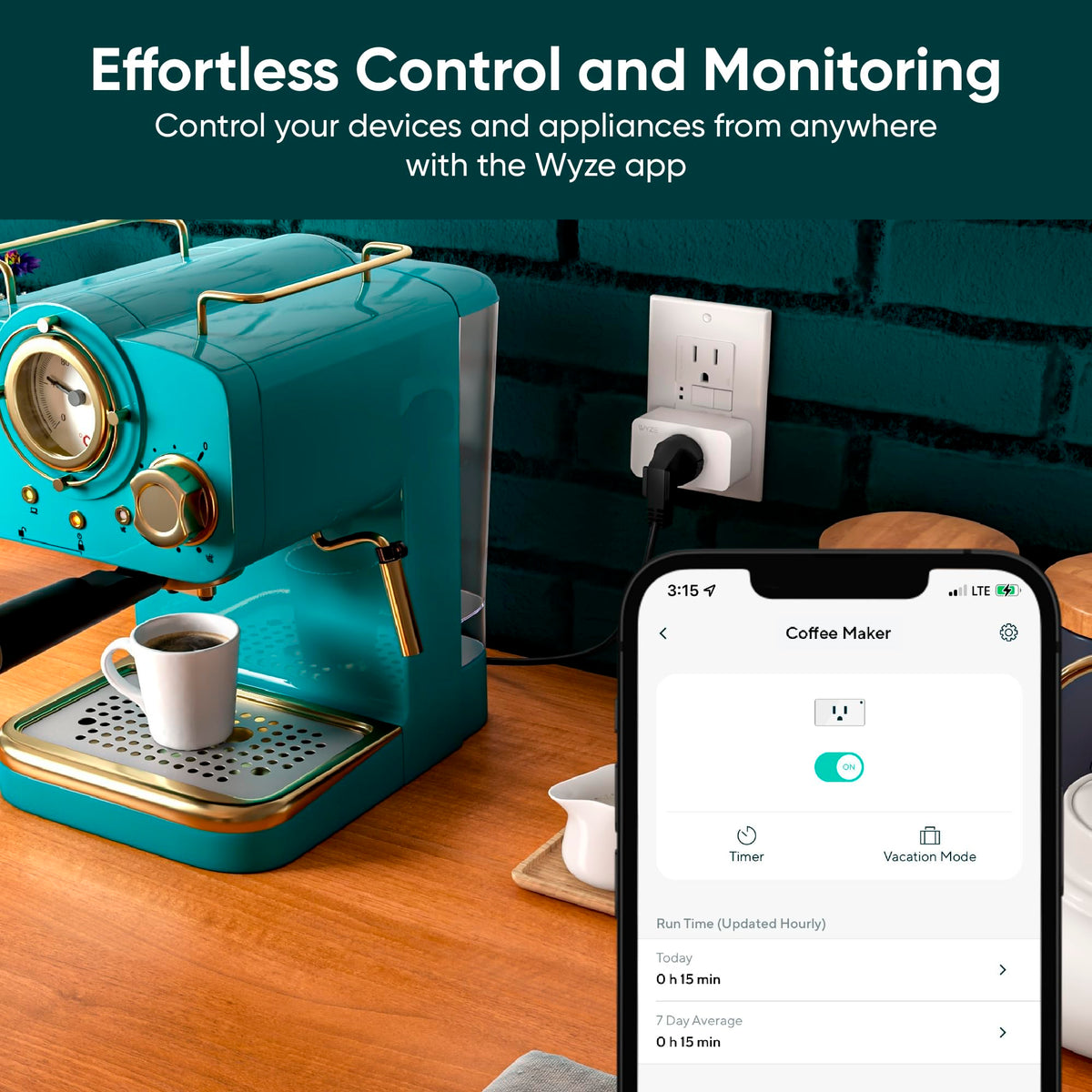 Wyze Plug 2 4GHz WiFi Smart Plug Works with Alexa Google - WYZE Official Imagery - 4