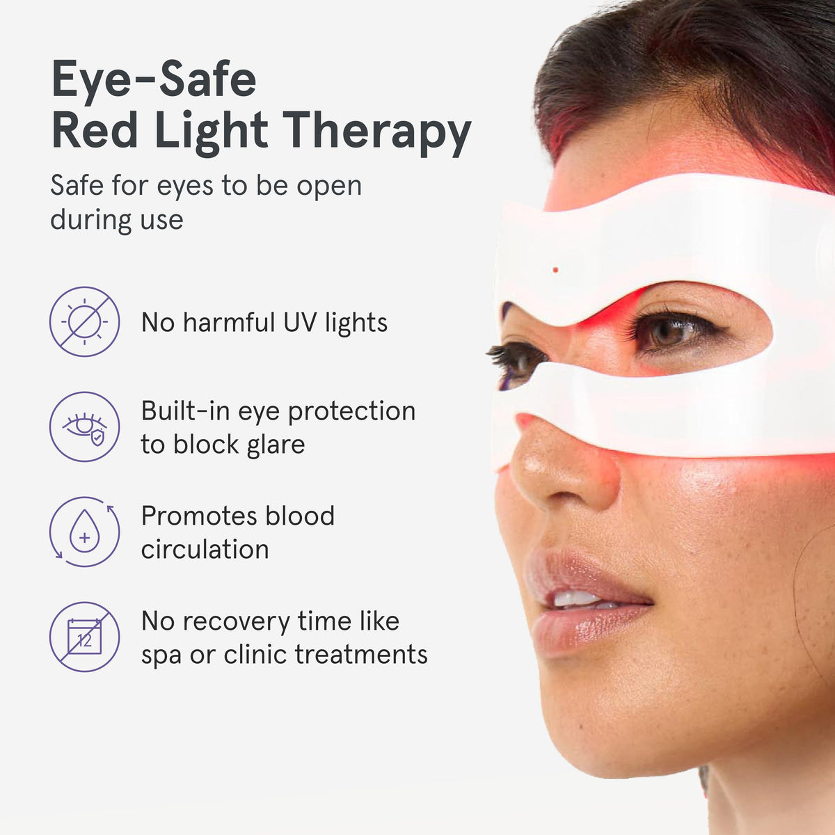 iRestore Red Light Therapy for Eyes 180 LEDs Eye Mask with - iRe Official Product Imagery - 4
