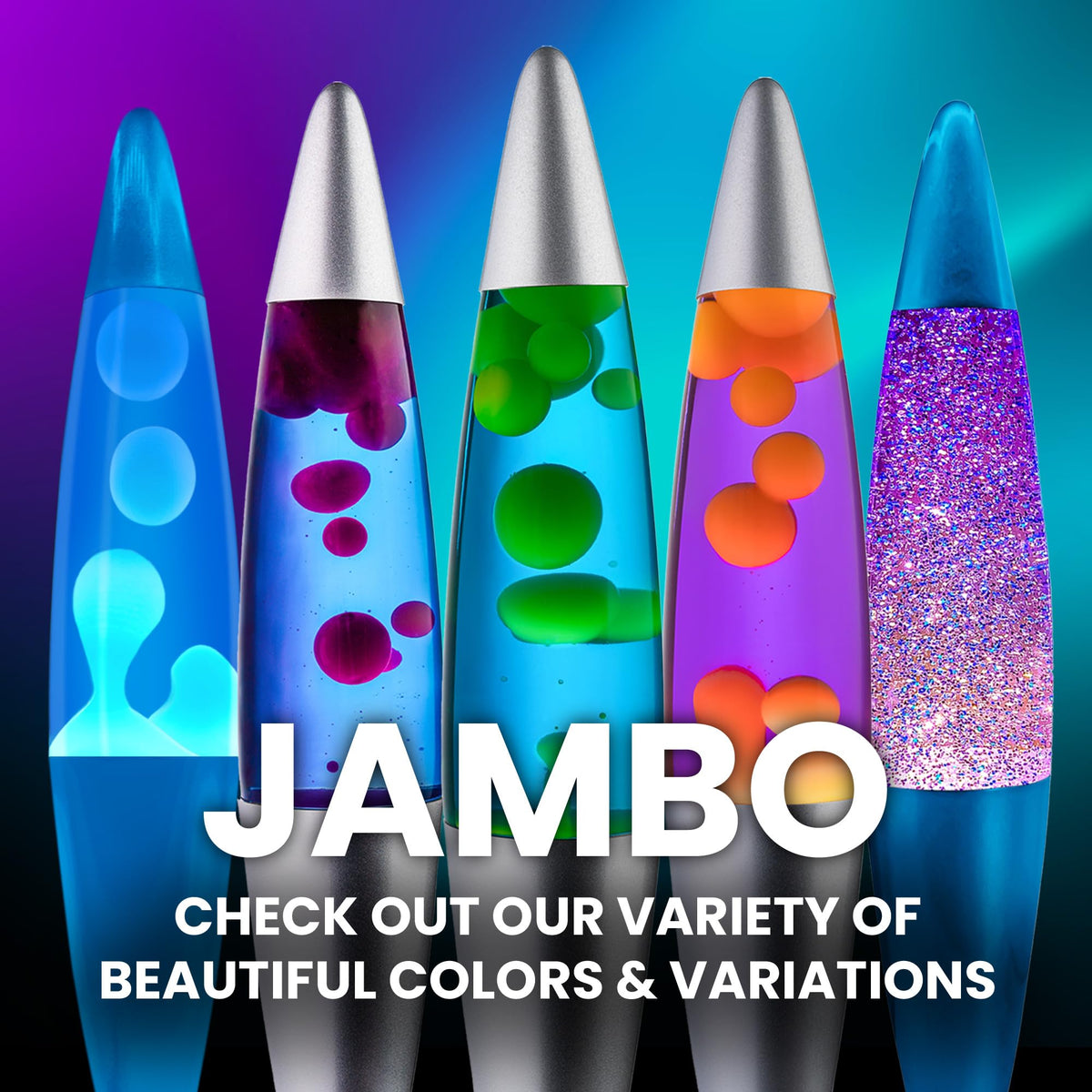 JAMBO 16 Beautiful Lamp Blue with Yellow Green Wax Relaxing - JAMBO Official Imagery - 7