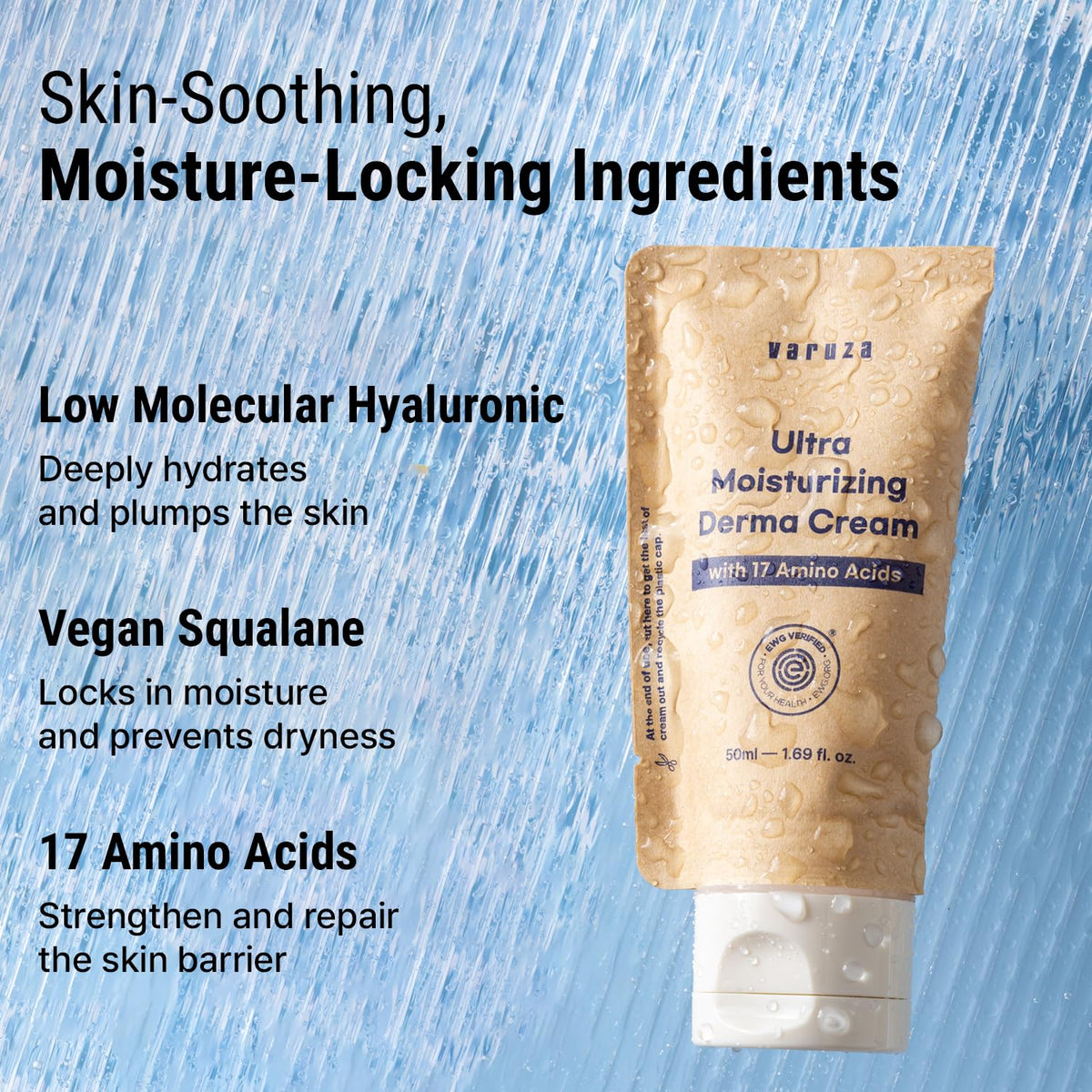 Ultra Moisturizing Derma Facial Cream with 17 Amino Acids - varuza Official Imagery - 5