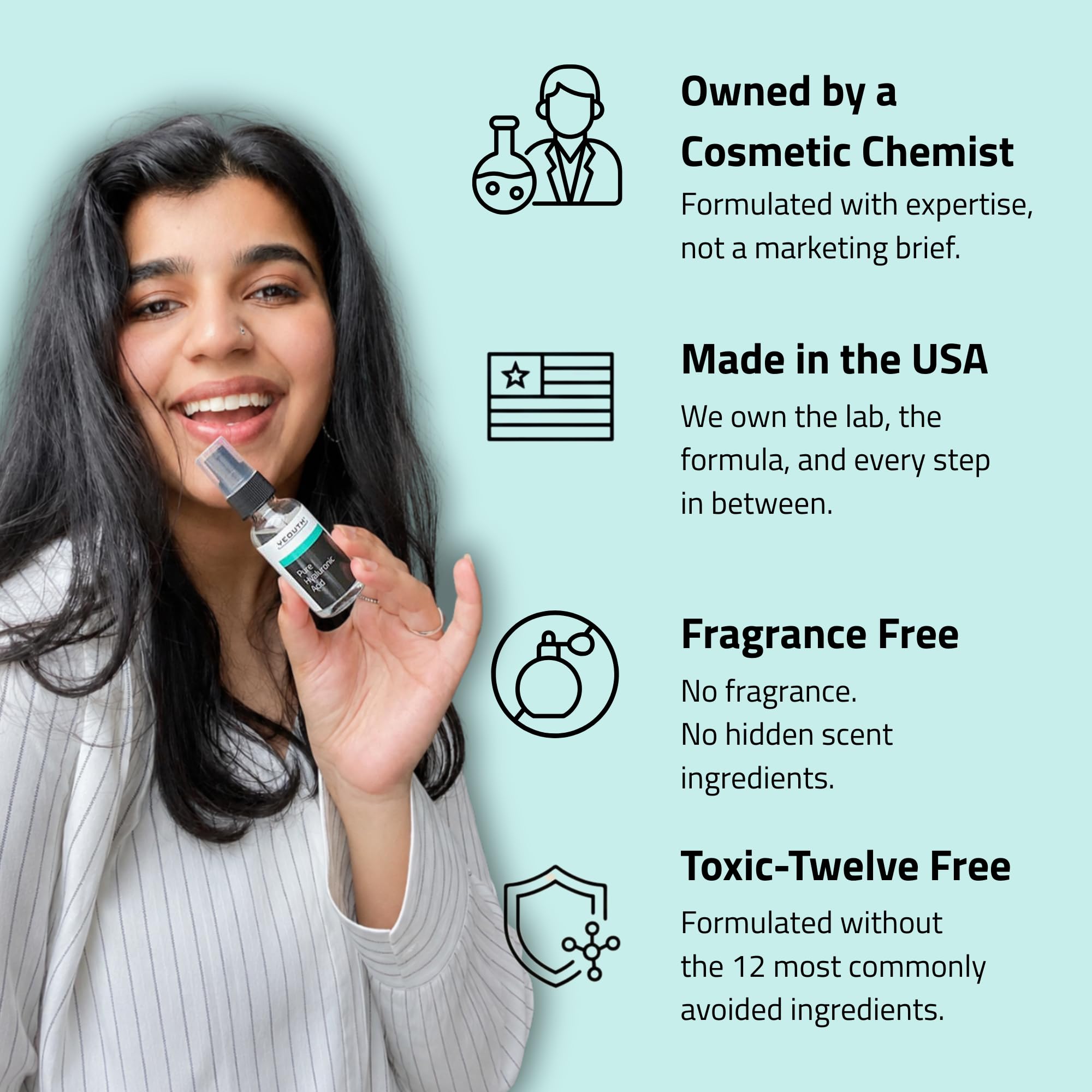 YEOUTH Pure Hyaluronic Acid Serum for Face for a Plumper - YEOUTH Official Imagery - 3