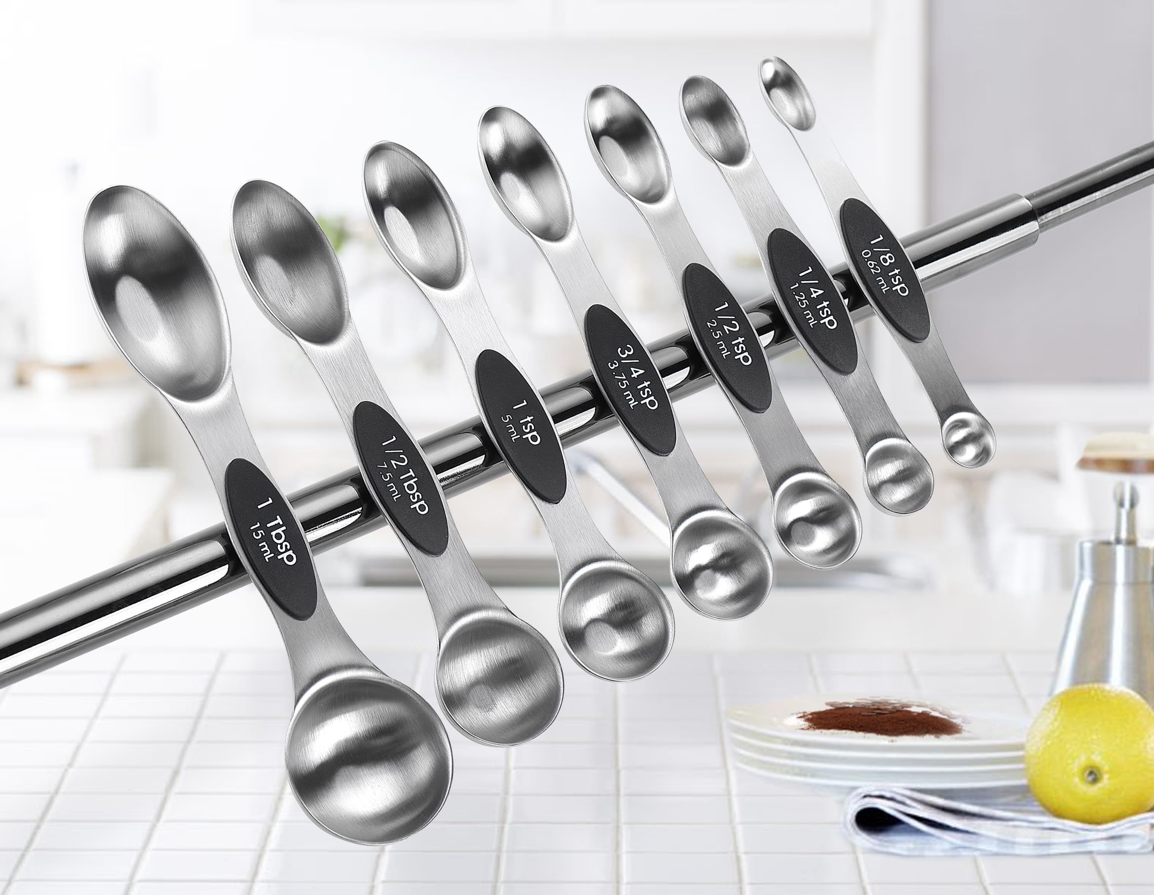 Spring Chef Magnetic Measuring Cups & Spoons Set of 15 with Level by Spring Chef - Angle View 9