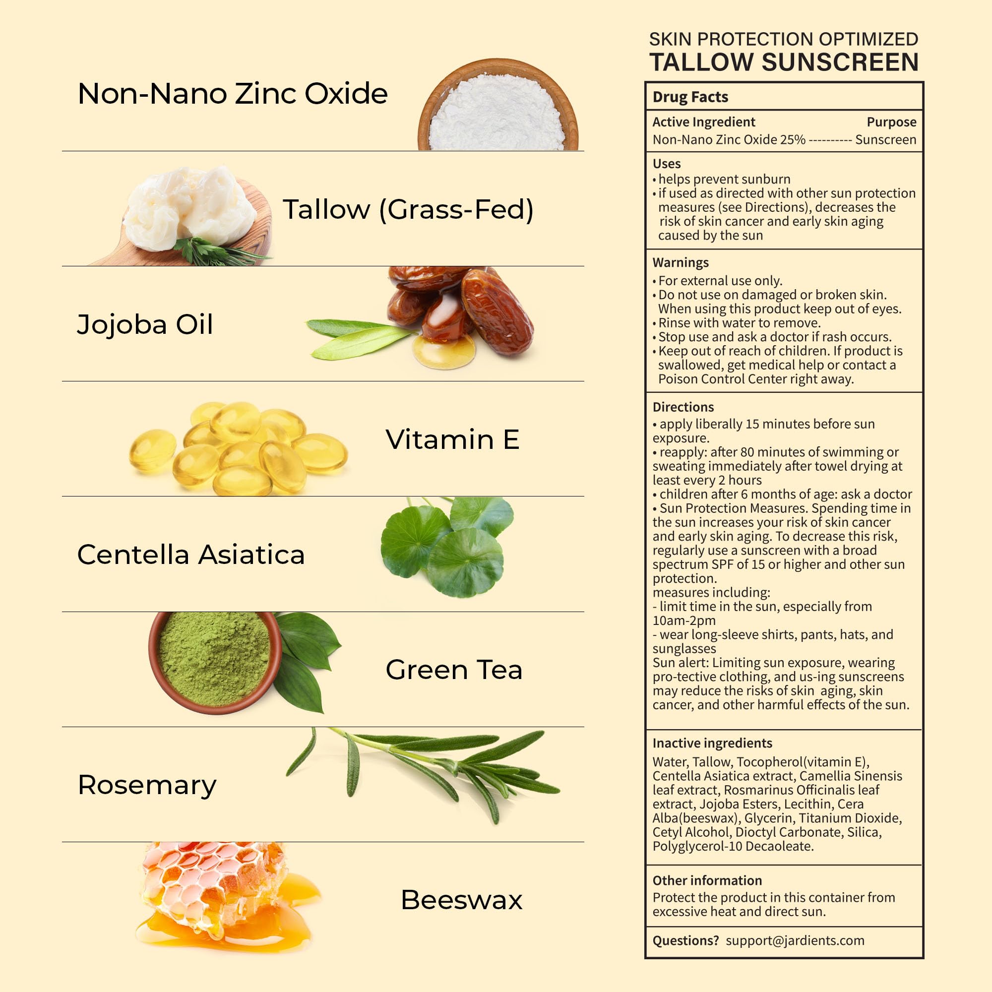 Beef Tallow Sunscreen SPF 50 with Mineral Instant Sun - Jardient Official Imagery - 8