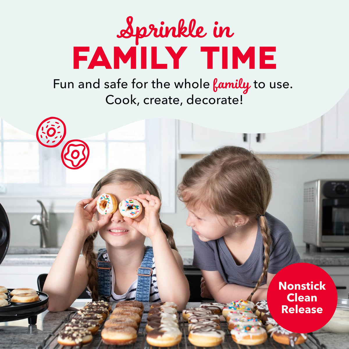Dash Express Mini Donut Maker 7 Donuts Aqua - DASH Official Imagery - 4