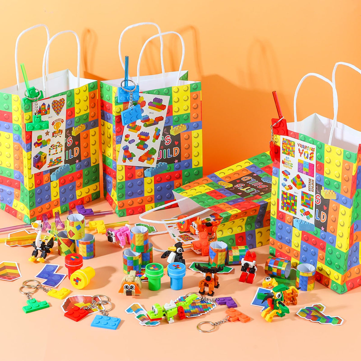 LiYiQ 134 Pcs Building Blocks Party Favors with Reusable - LiYiQ Official Imagery - 6