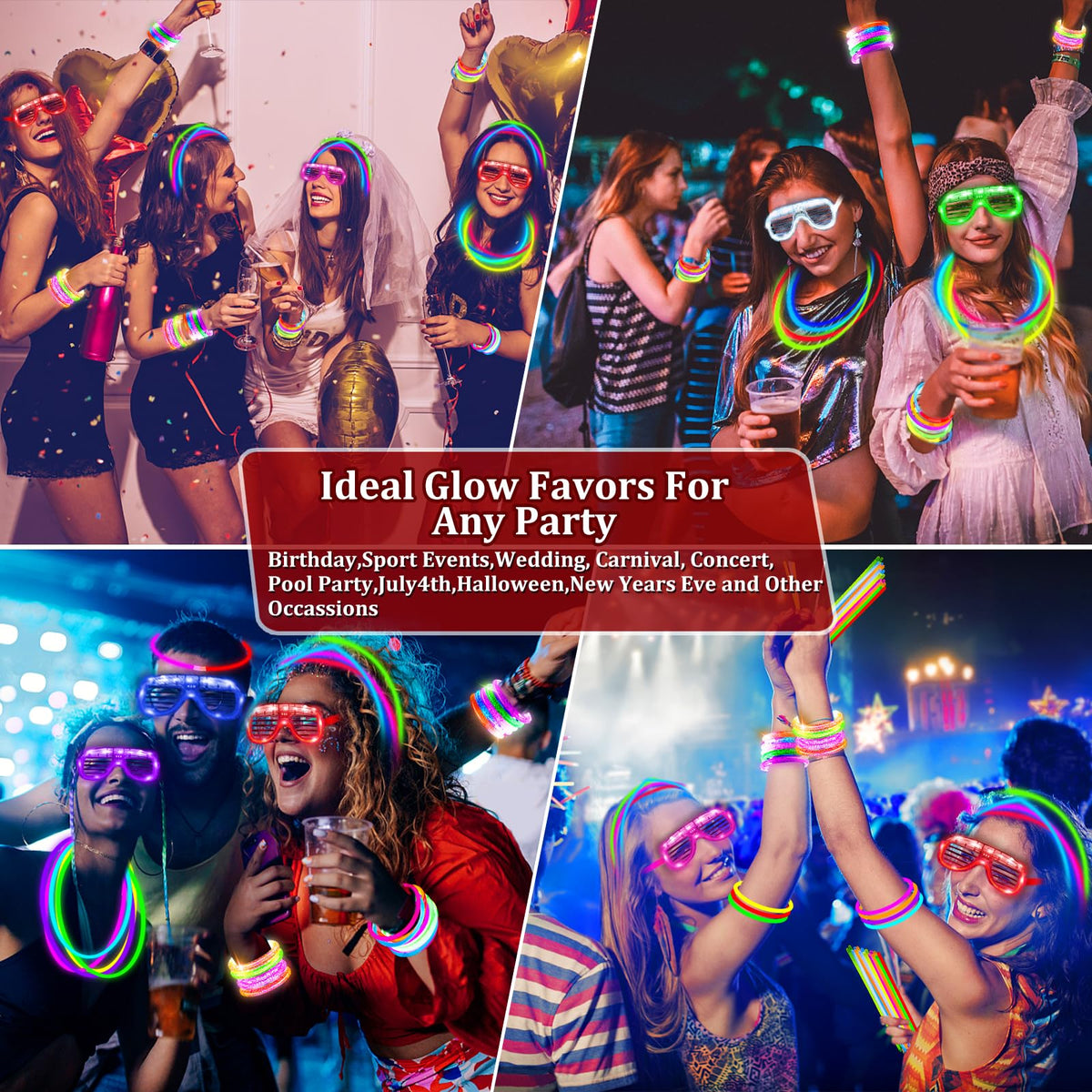 TURNMEON 457PCS Glow Sticks Glow in the Dark Party Favors - TURNMEON Official Imagery - 8