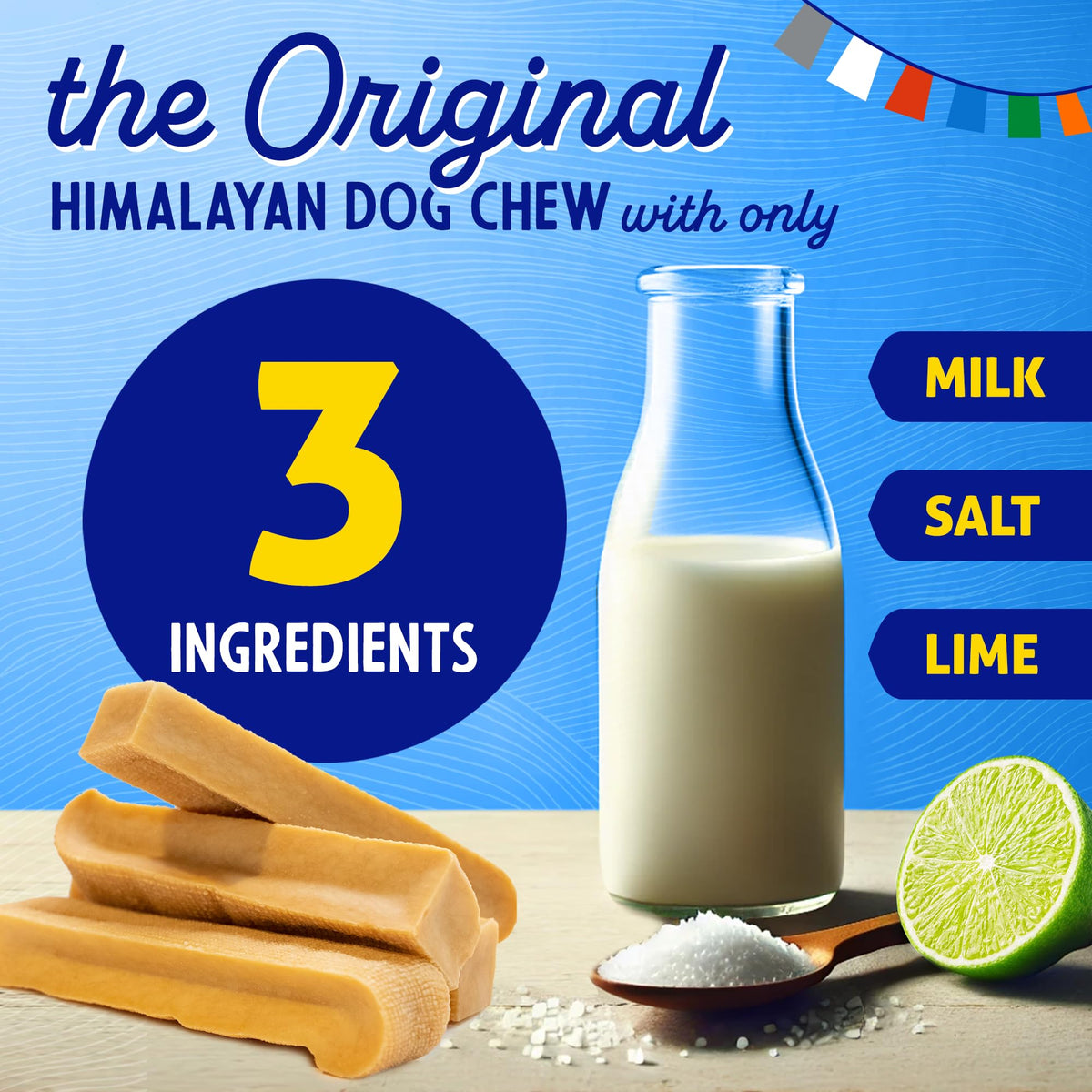 Himalayan Dog Chew The Original Yak Cheese Dog Chews 3 Large - Himalayan Dog Chew Official Imagery - 4