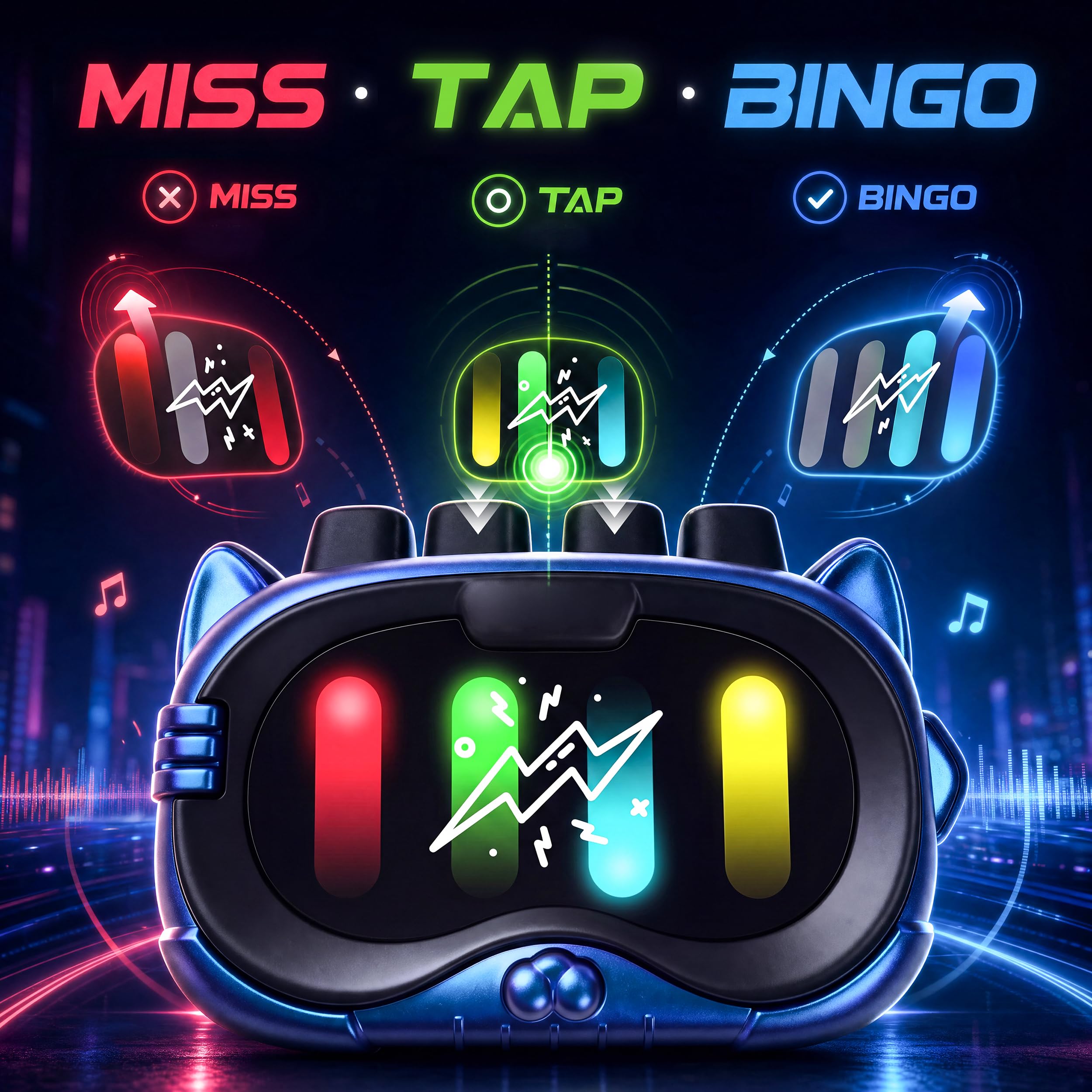 SMILESSKIDDO Music Rhythm Flick Smart Electronic Handheld Game, B - SMILESSKIDDO Official Product View 3