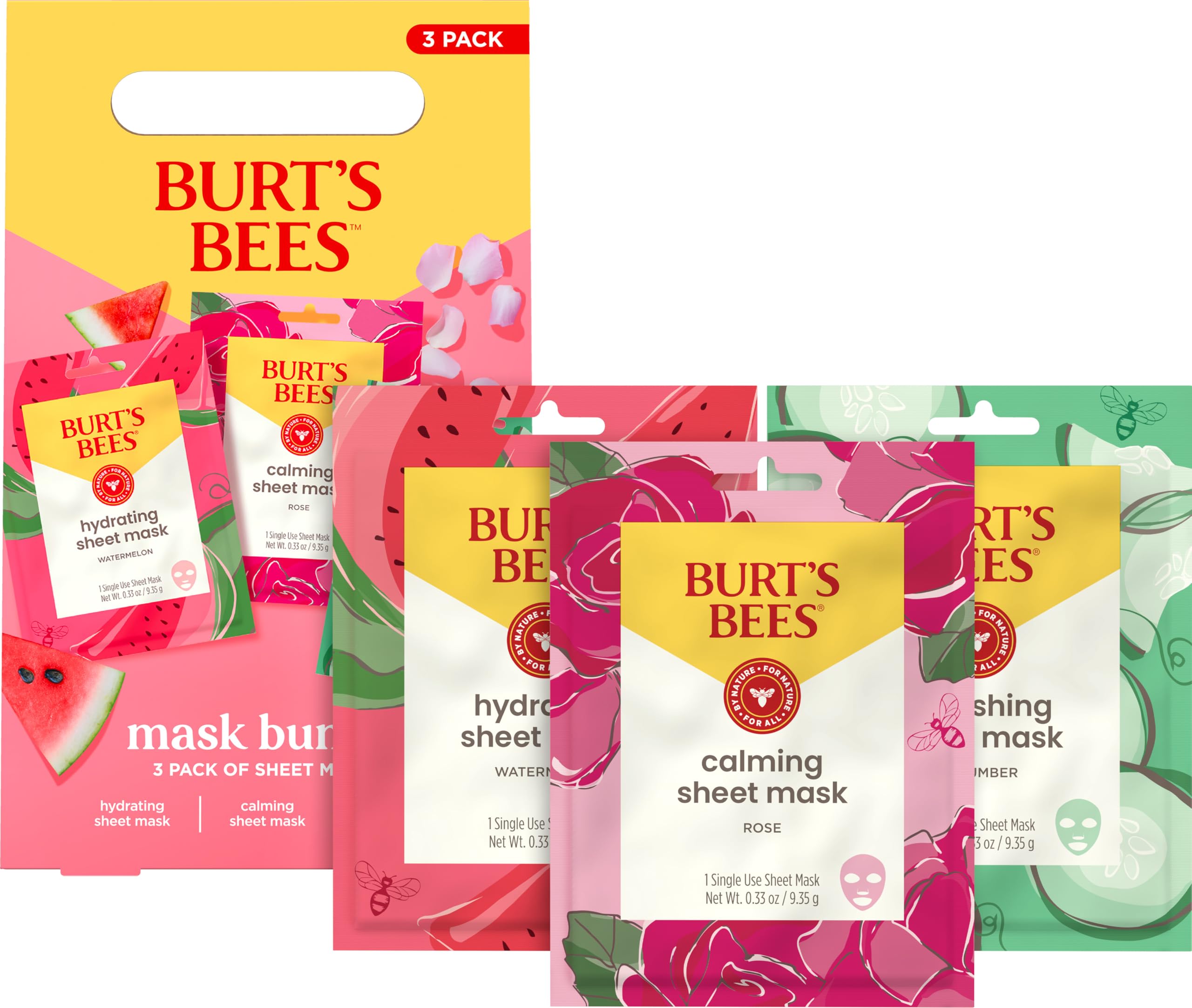 Burt's Bees Mothers Day Gifts, Face Mask Bundle Set, - Burt's Bees