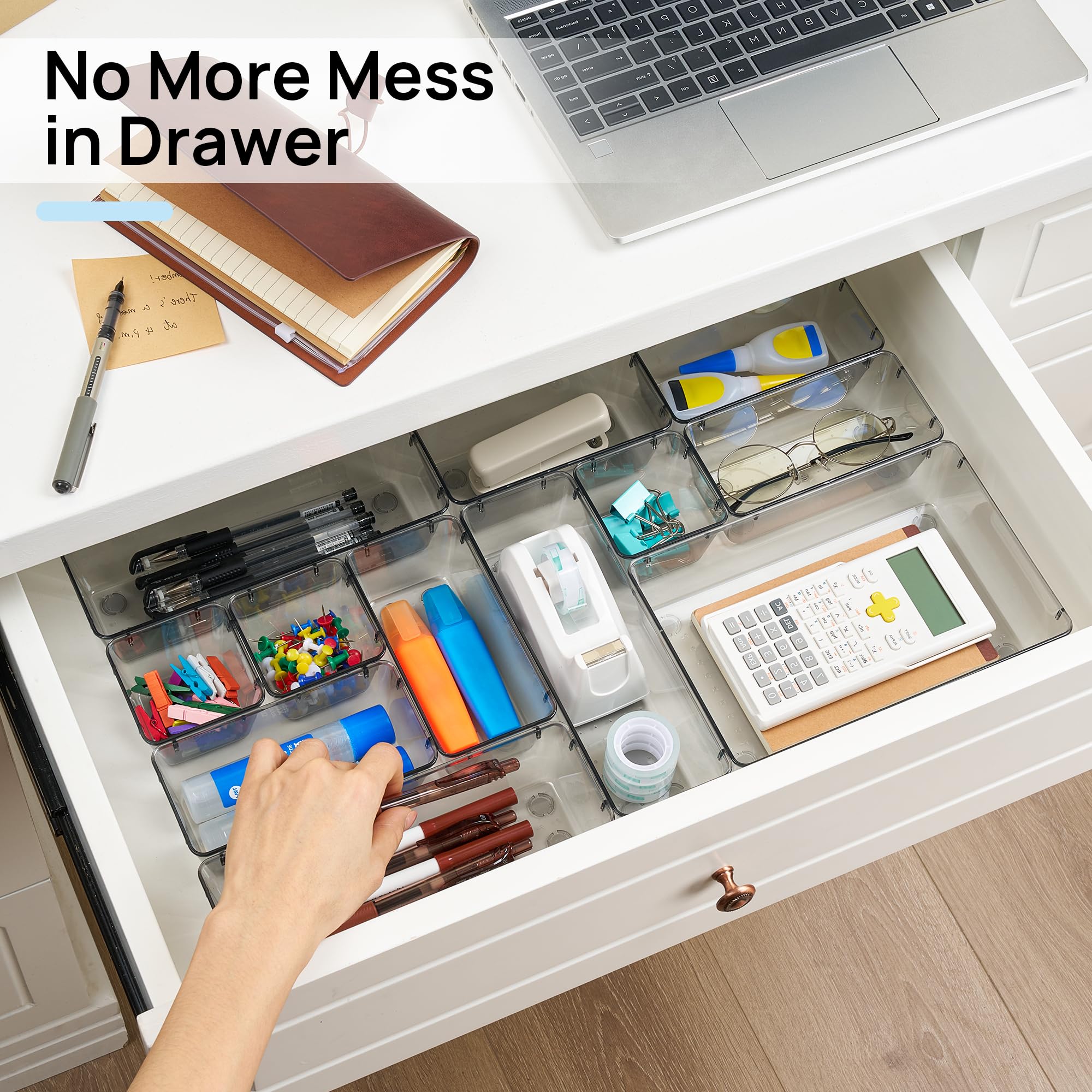 Vtopmart 25 Pack Plastic Drawer Organizers with Non-slip Rubber P by Vtopmart - Angle View 5