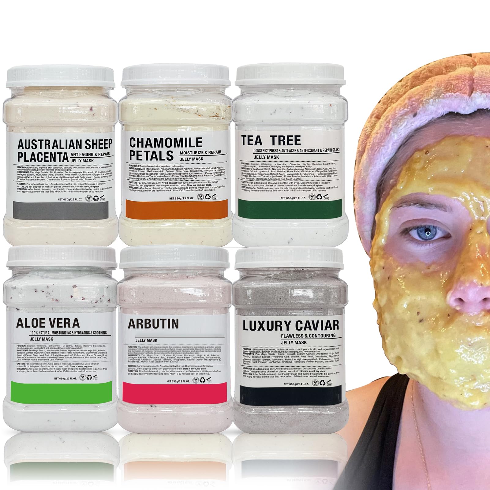 Jelly Mask for Facials Professional, Jelly Mask Powder for Face, - YMEYFAN