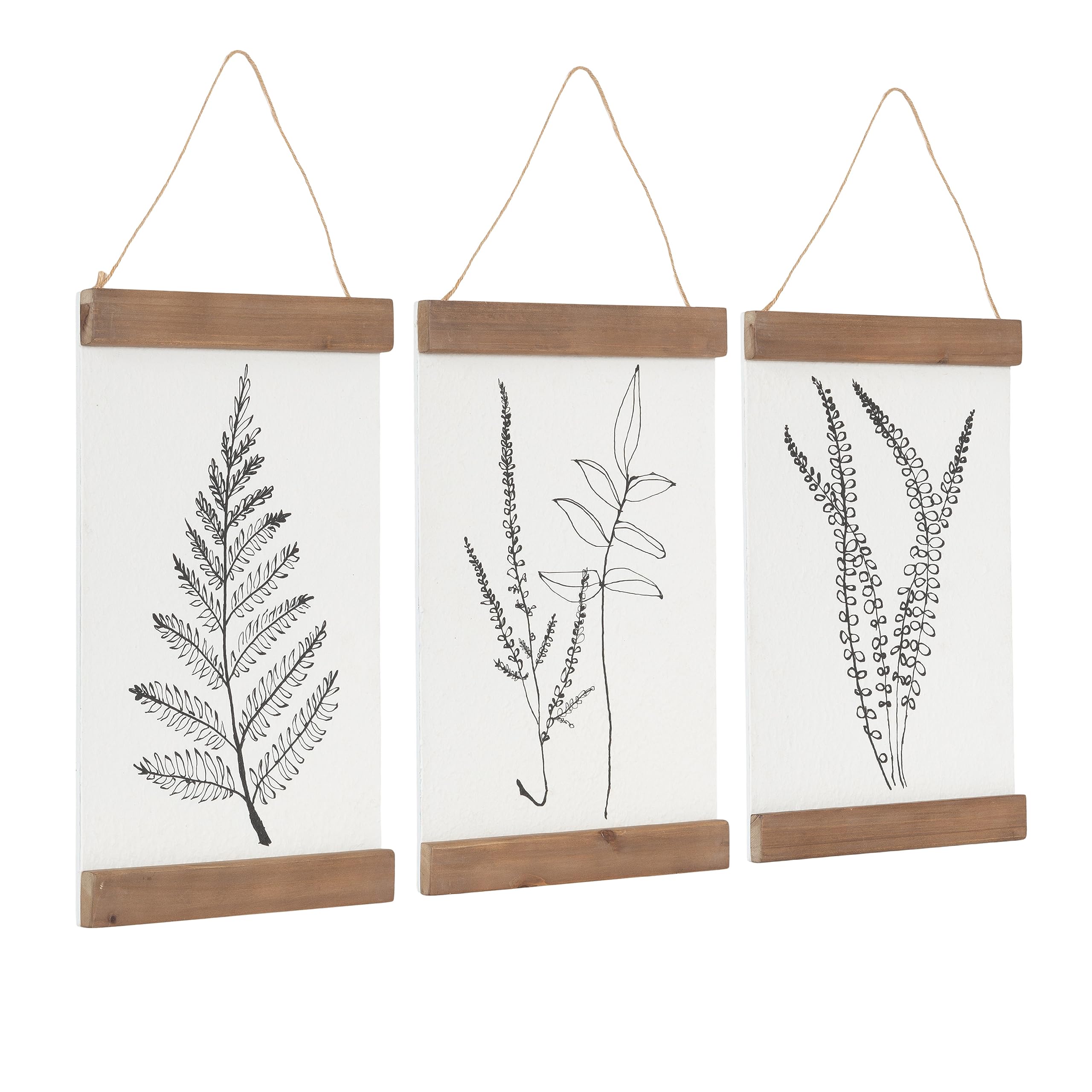 Kate and Laurel Lory Three-Piece Hanging Art Plaque Set, 12 x - Product Imagery